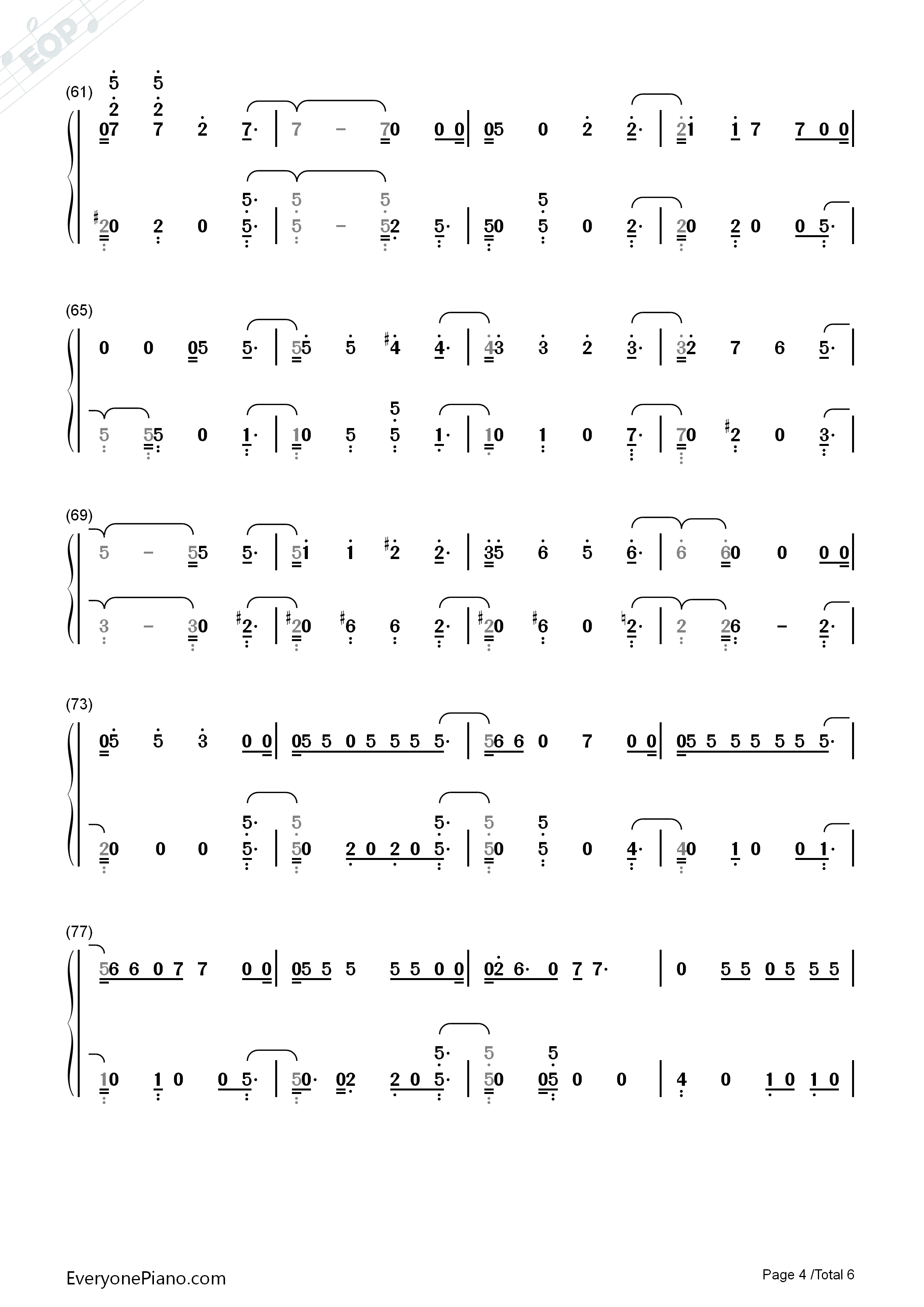 Remember_Me钢琴简谱_Miguel_Natalia_Lafourcade演唱