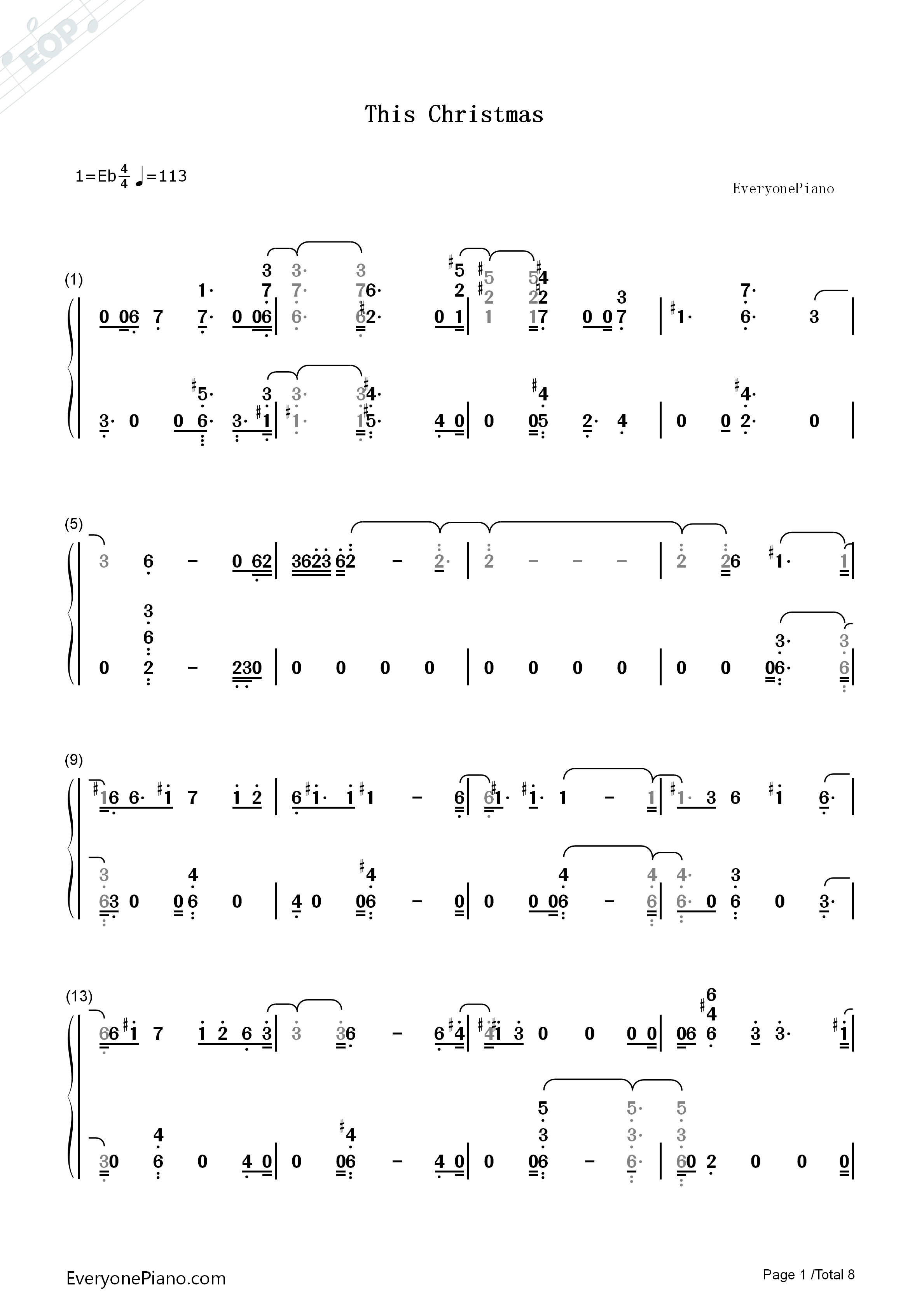 This_Christmas钢琴简谱_金泰妍演唱