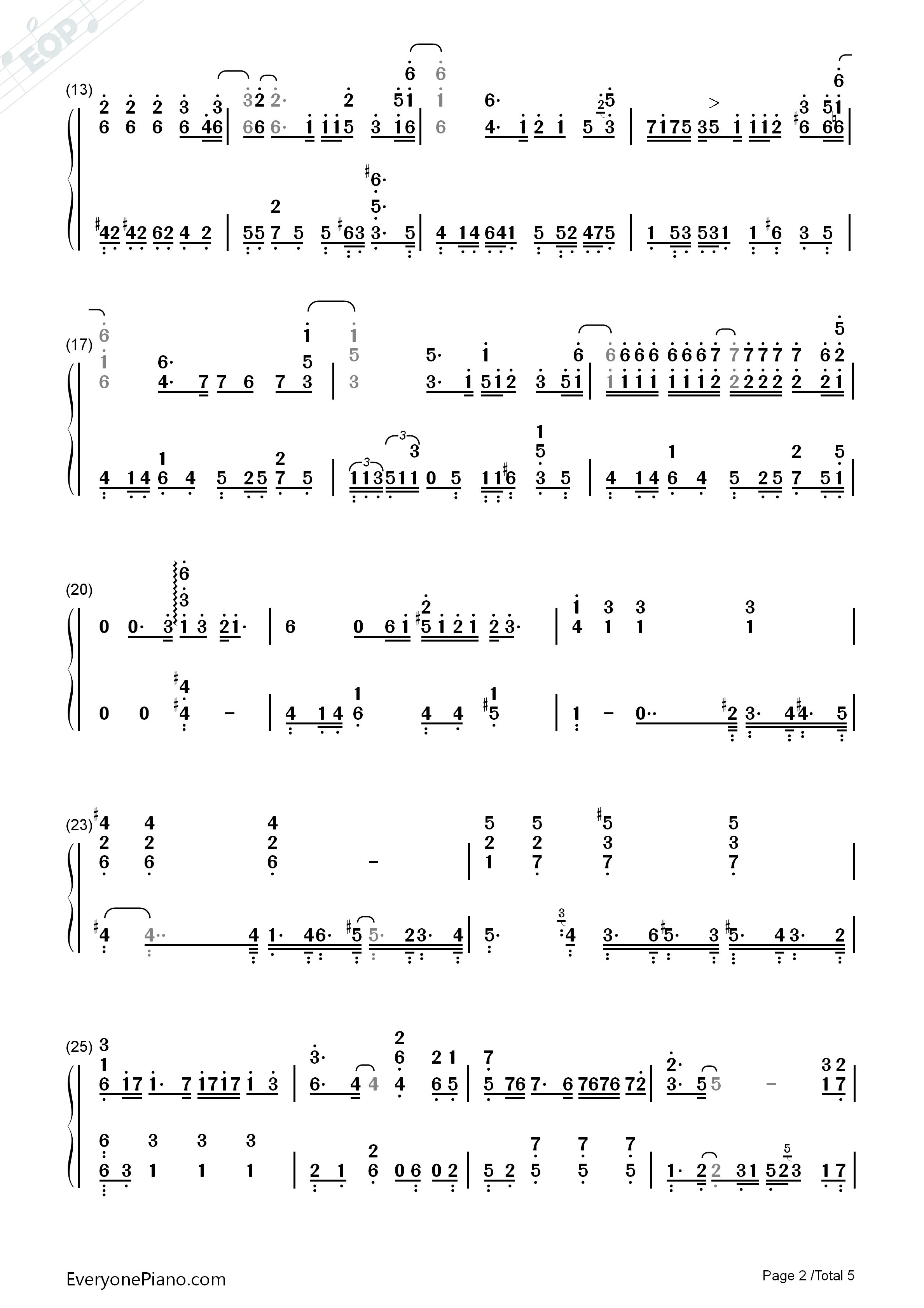 说散就散钢琴简谱_袁娅维演唱