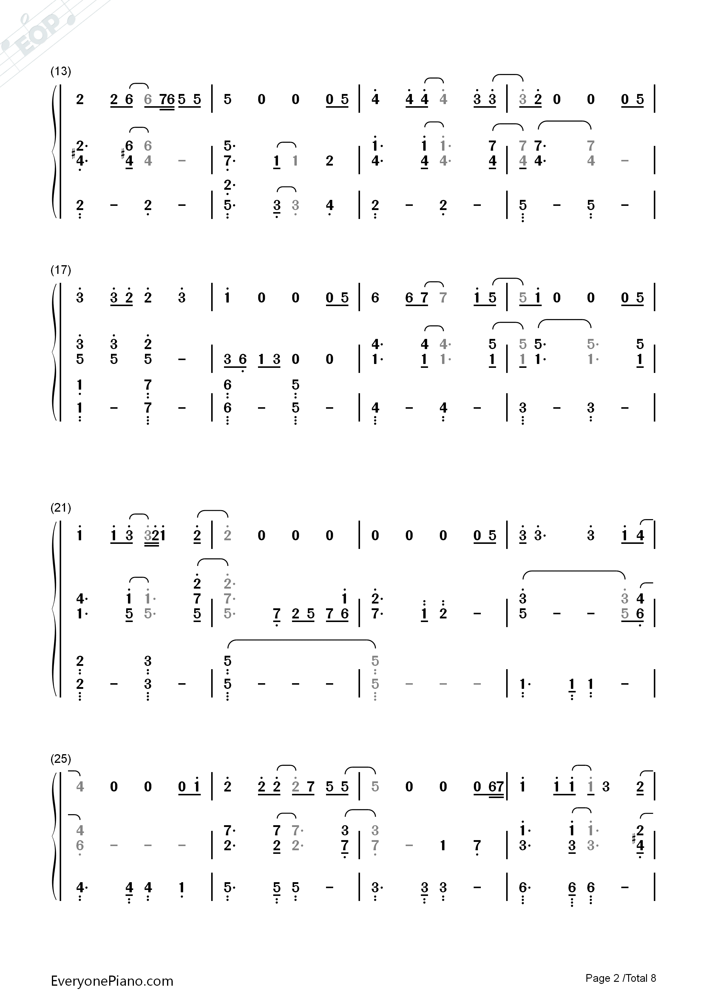 Sometimes_When_We_Touch钢琴简谱_Dan_Hill演唱