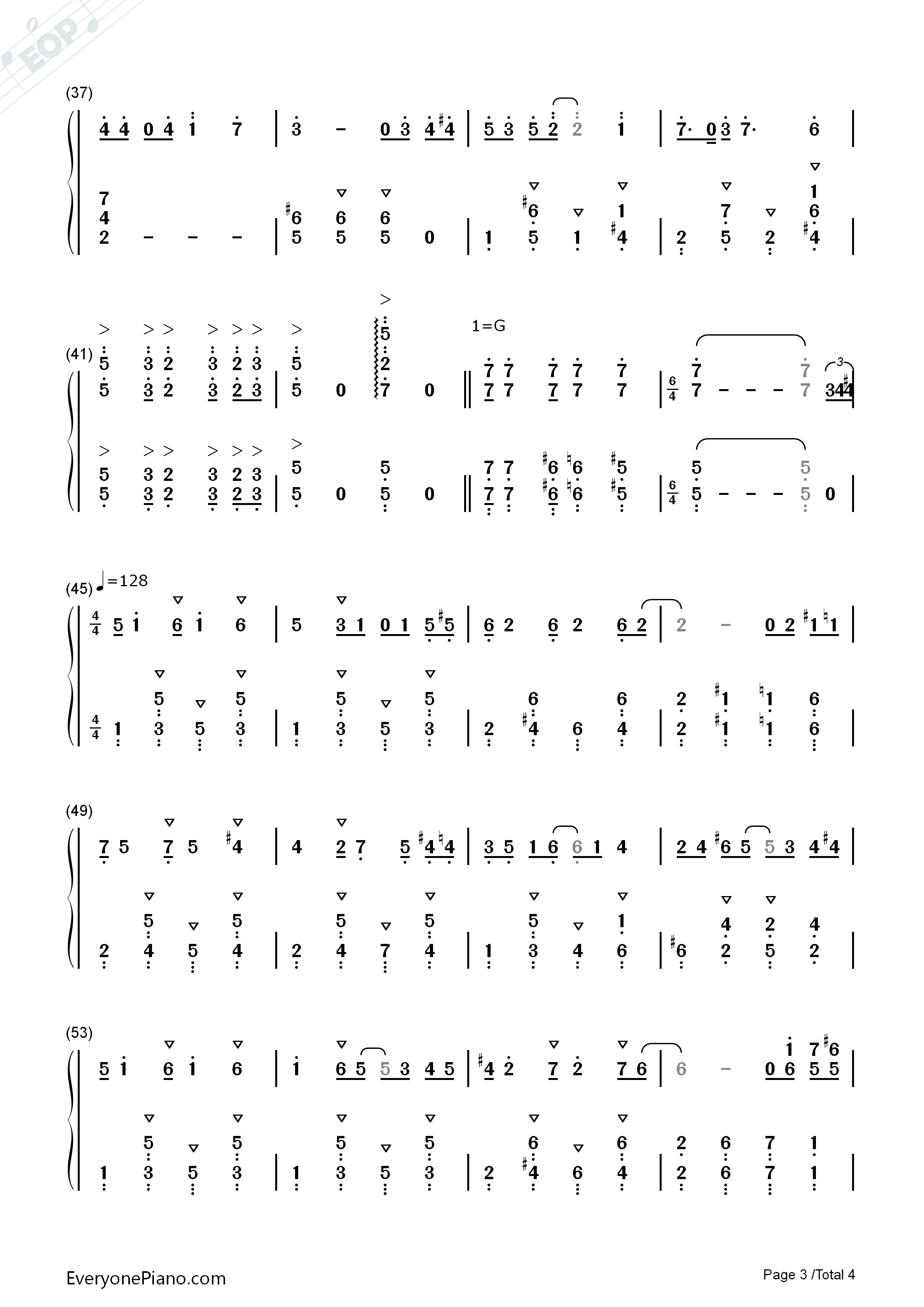 Rag_Time_On_The_Rag钢琴简谱_崎谷健次郎演唱