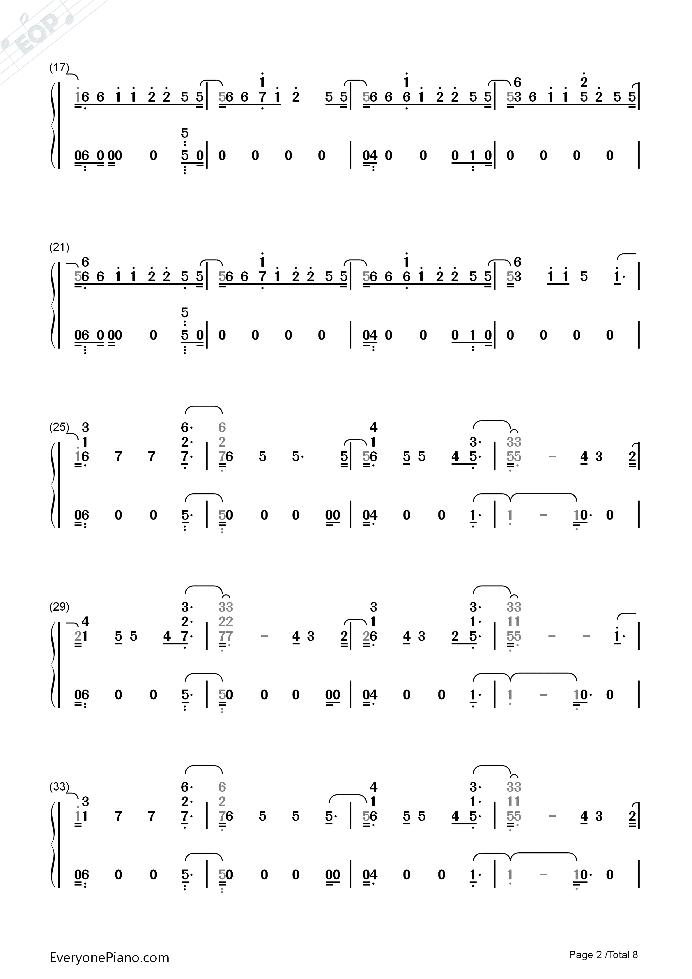 The_Way_Life_Goes钢琴简谱_Lil_Uzi_Vert演唱