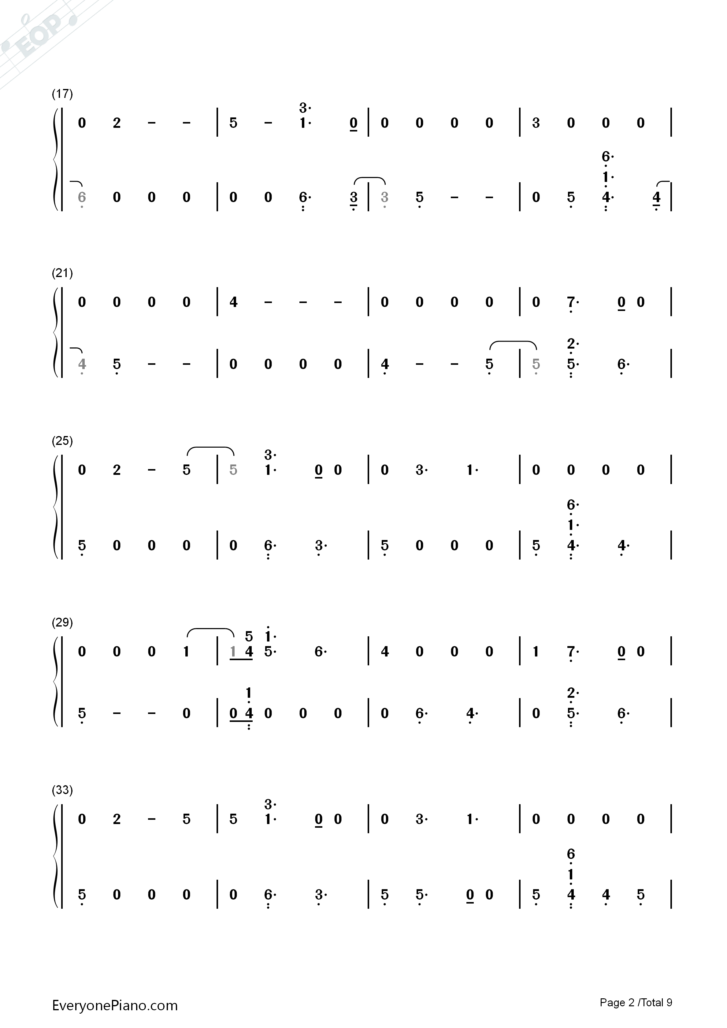 My_My_My钢琴简谱_Troye_Sivan演唱