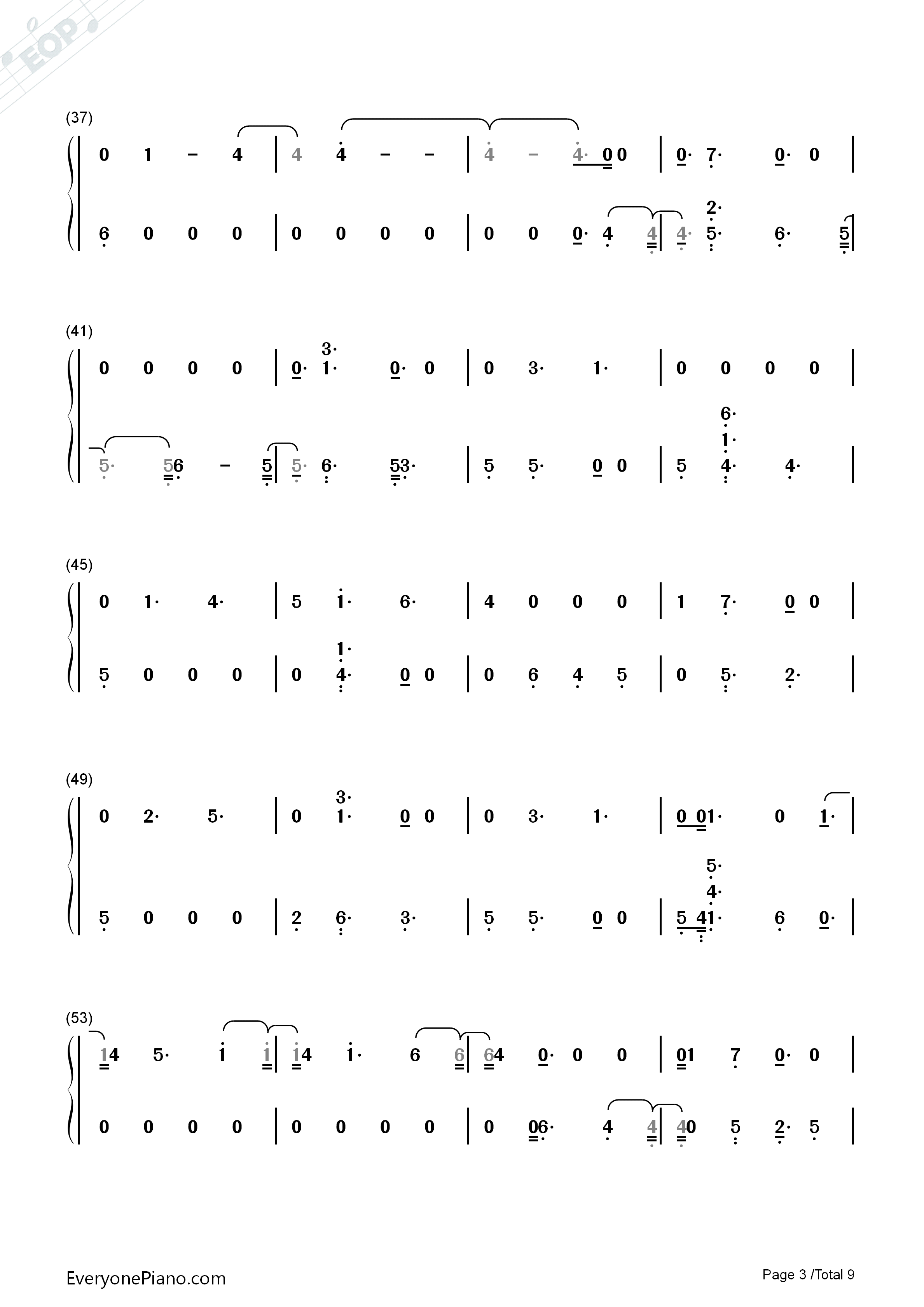 My_My_My钢琴简谱_Troye_Sivan演唱