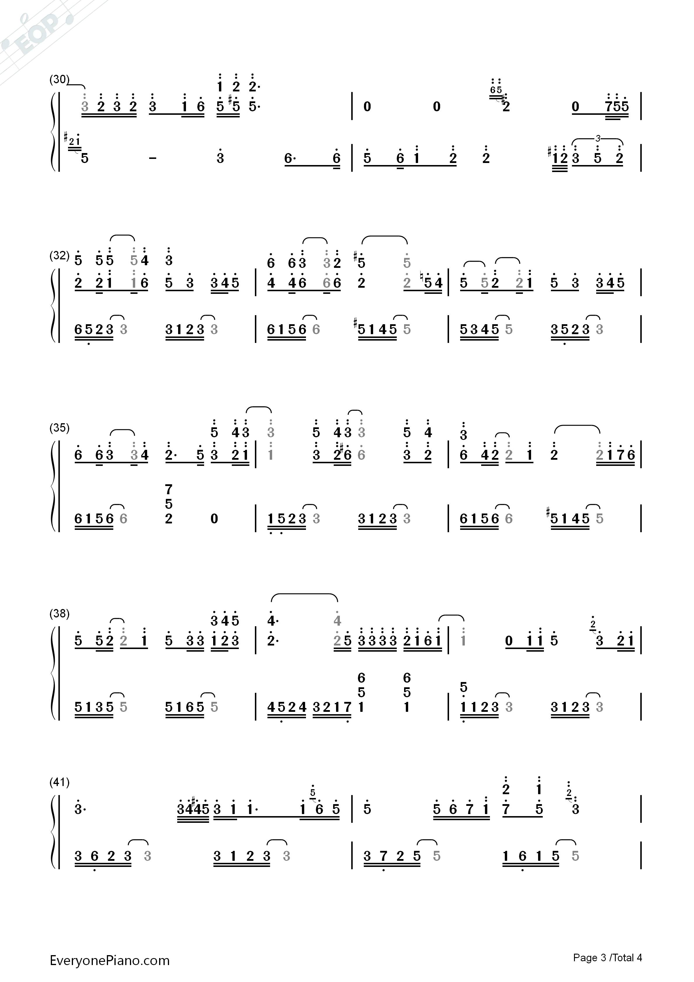 12月24日钢琴简谱_IU演唱