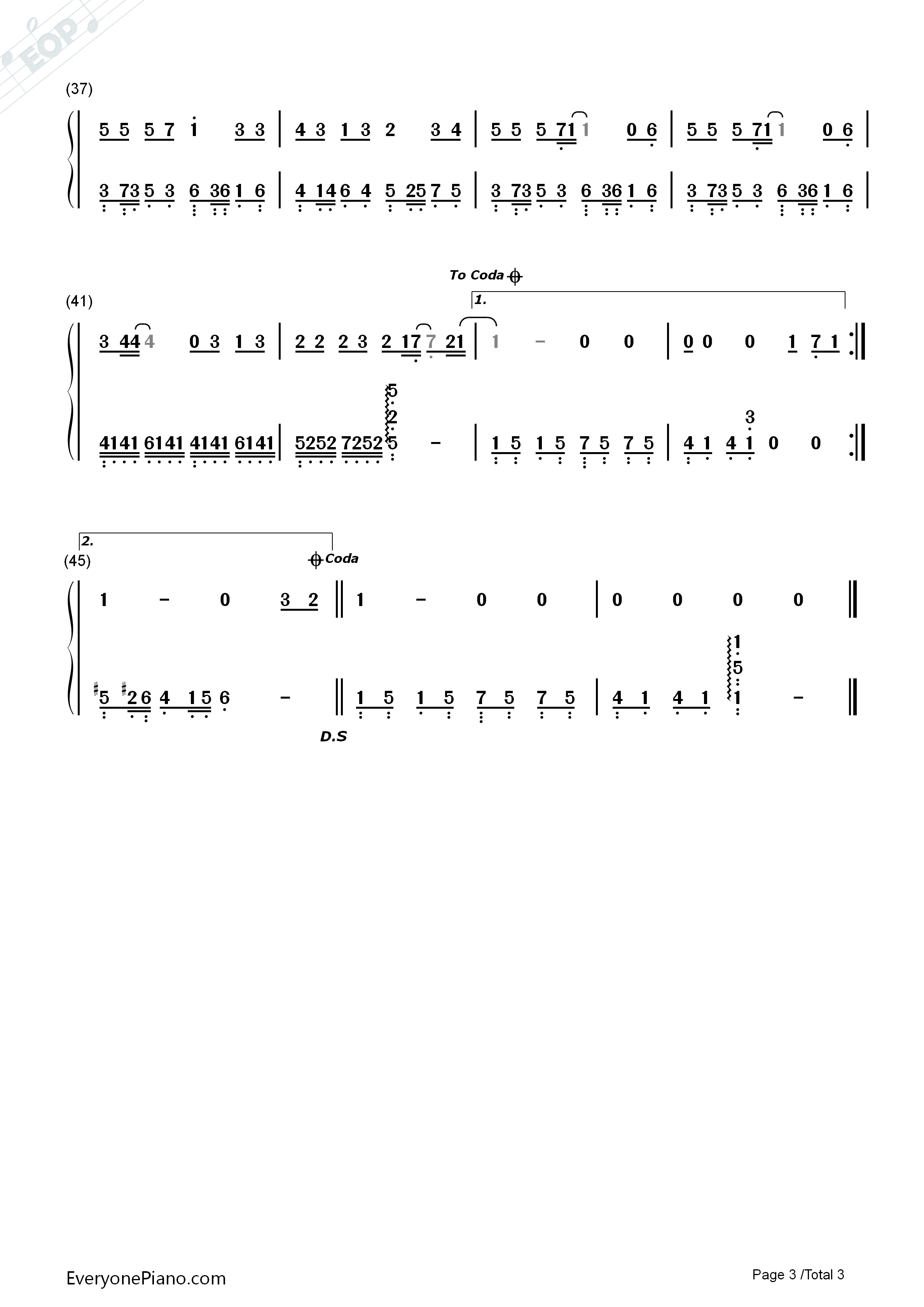 爱转角简单版钢琴简谱_罗志祥演唱