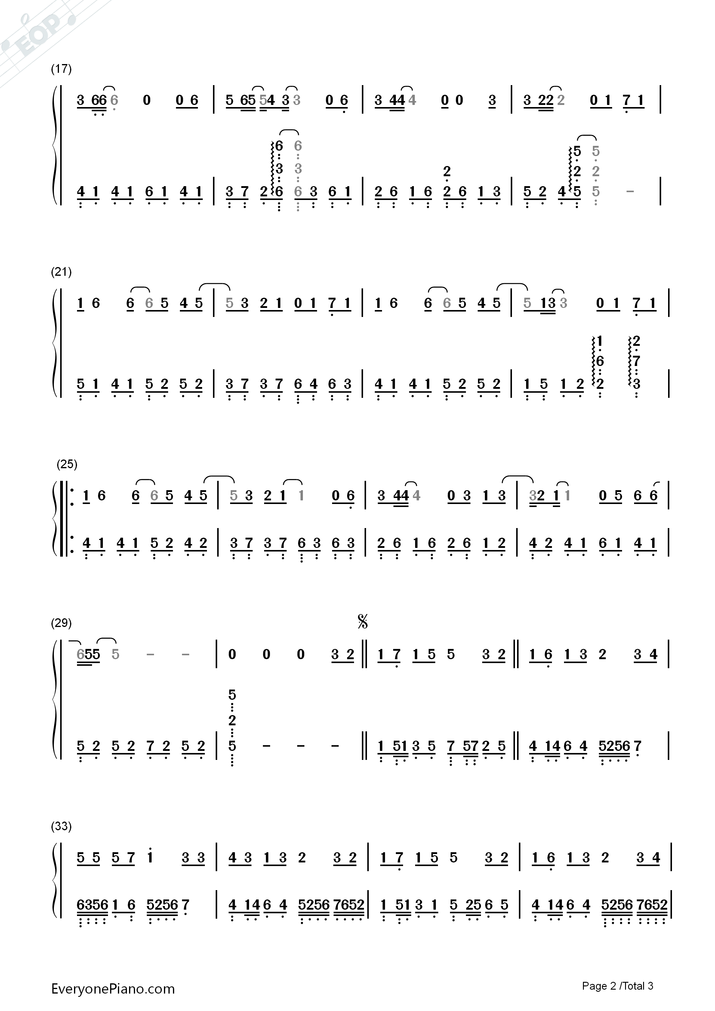 爱转角简单版钢琴简谱_罗志祥演唱