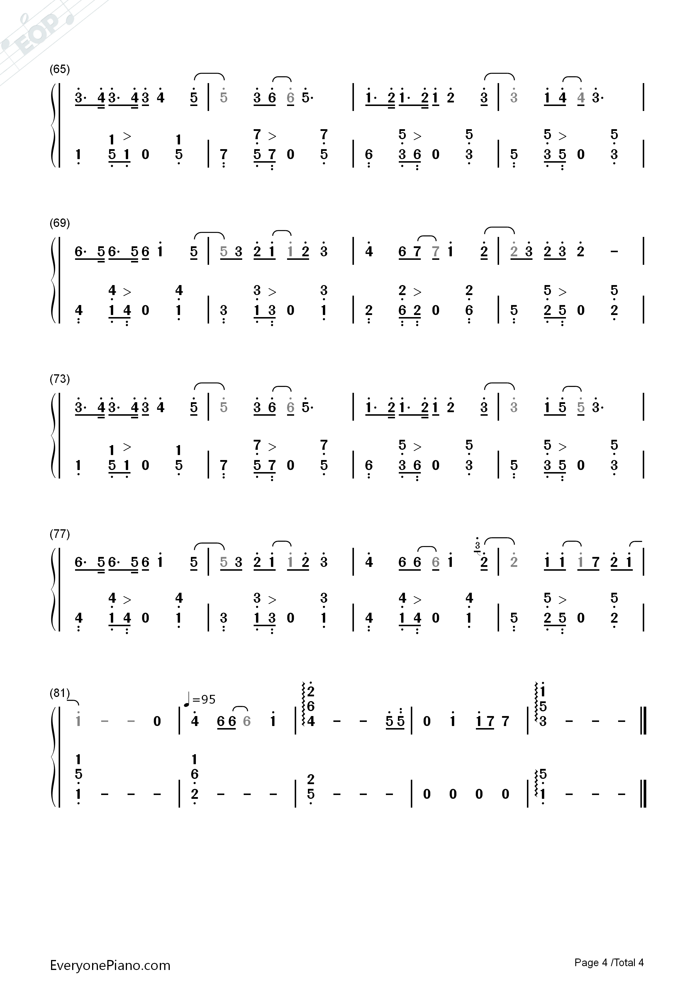 我多喜欢你你会知道钢琴简谱_王俊琪演唱