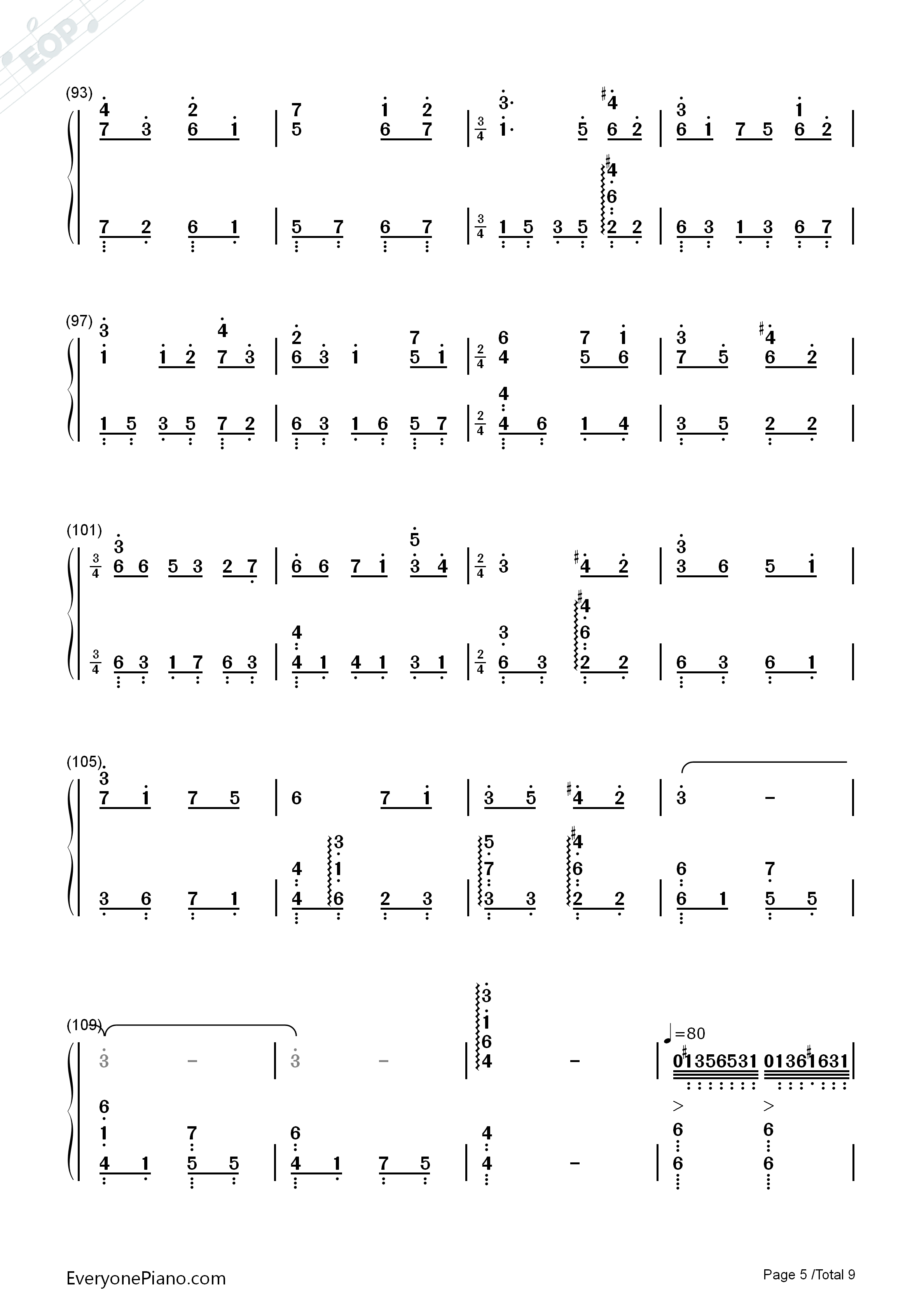 Lilium钢琴简谱_小黑久美子演唱
