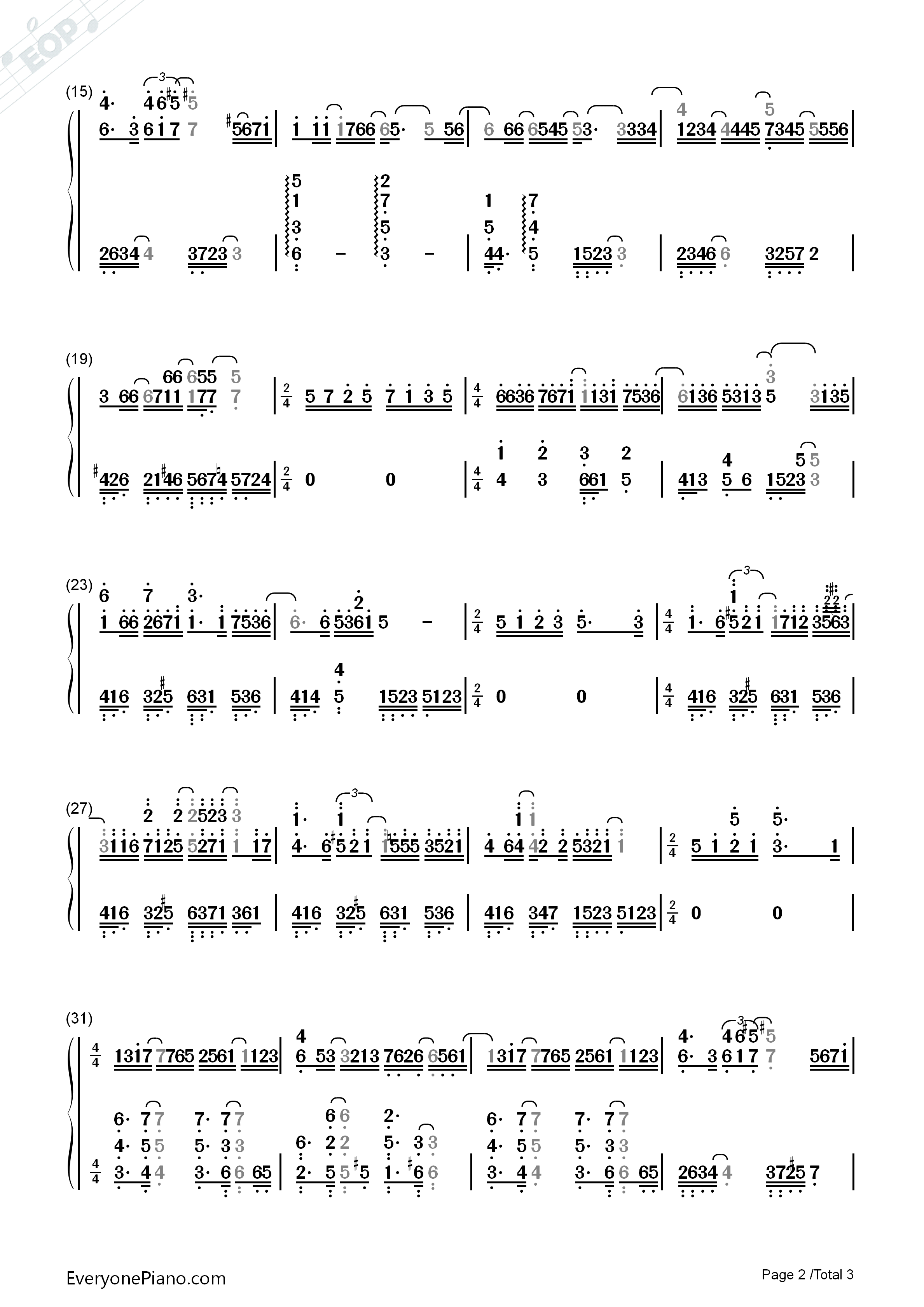 夜空的彼岸钢琴简谱_加羽沢美浓演唱