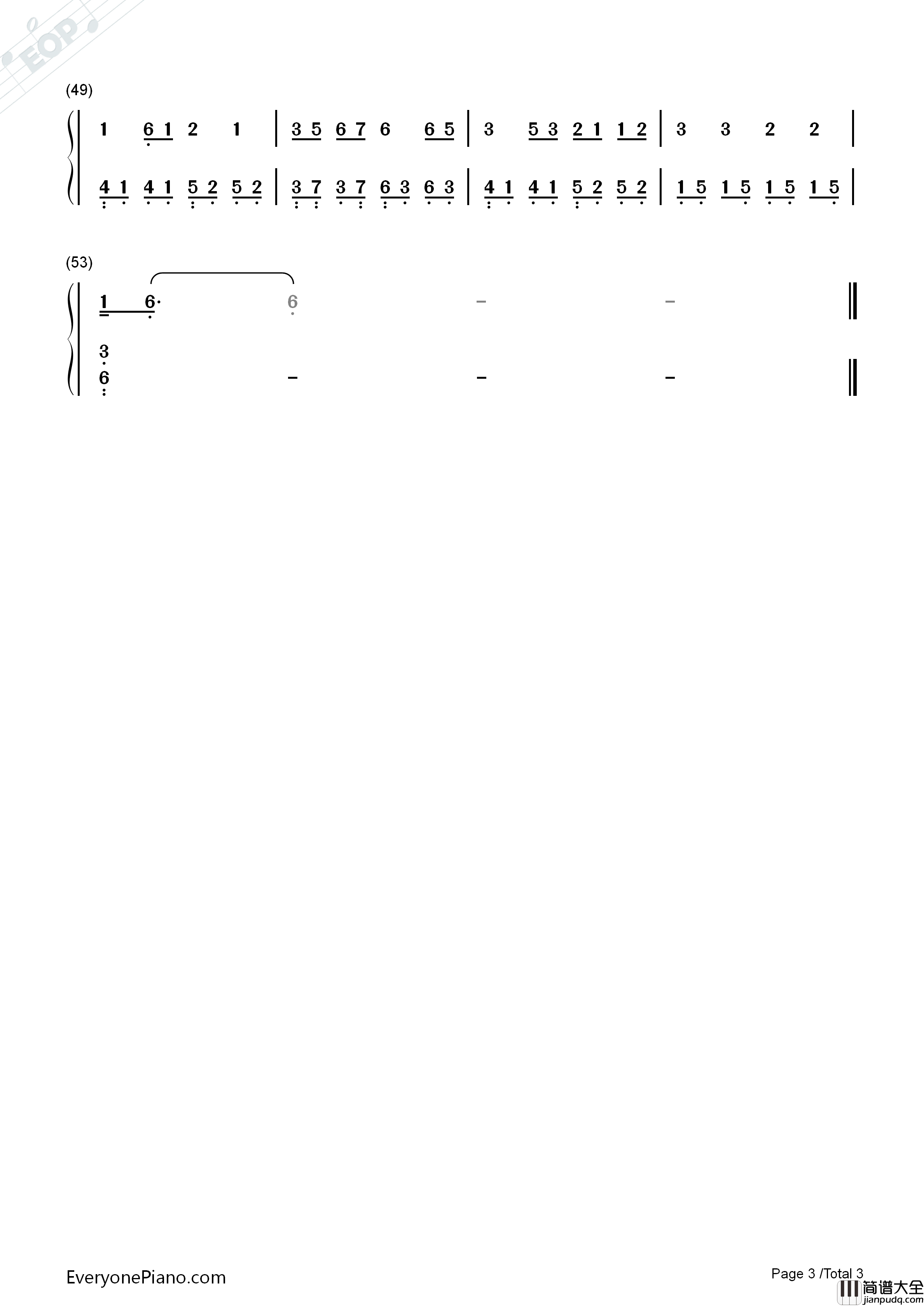 缘分一道桥钢琴简谱_王力宏_谭维维演唱