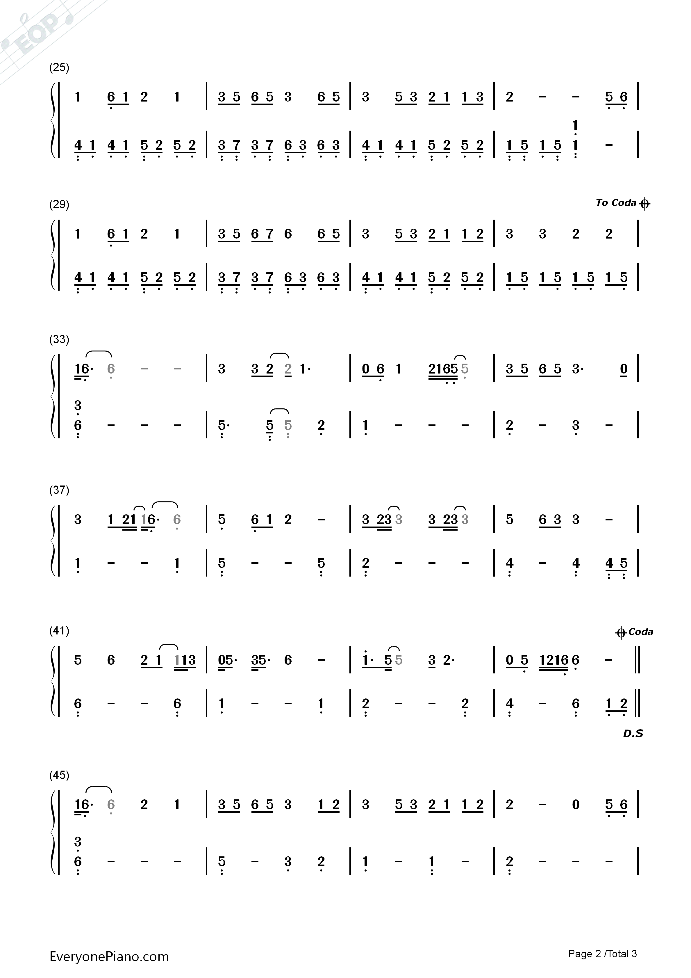 缘分一道桥钢琴简谱_王力宏_谭维维演唱