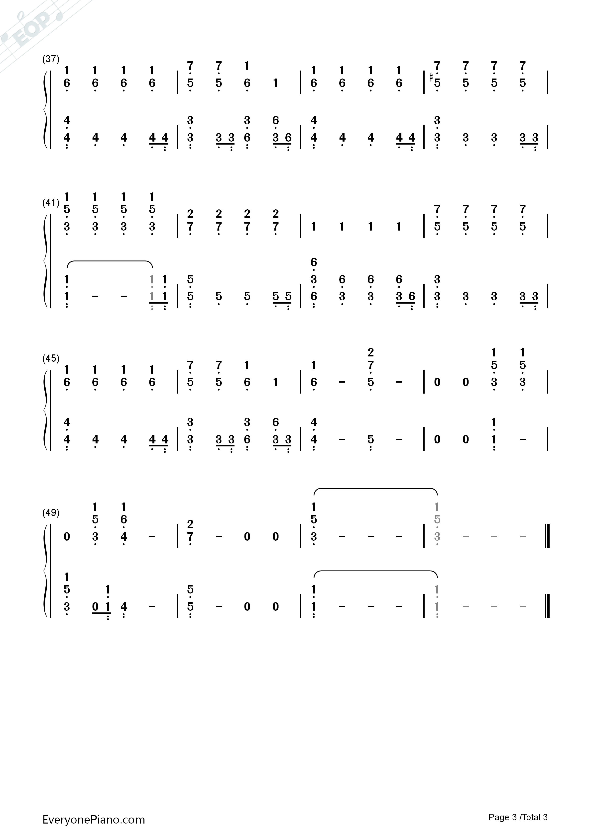 体面钢琴简谱_于文文演唱