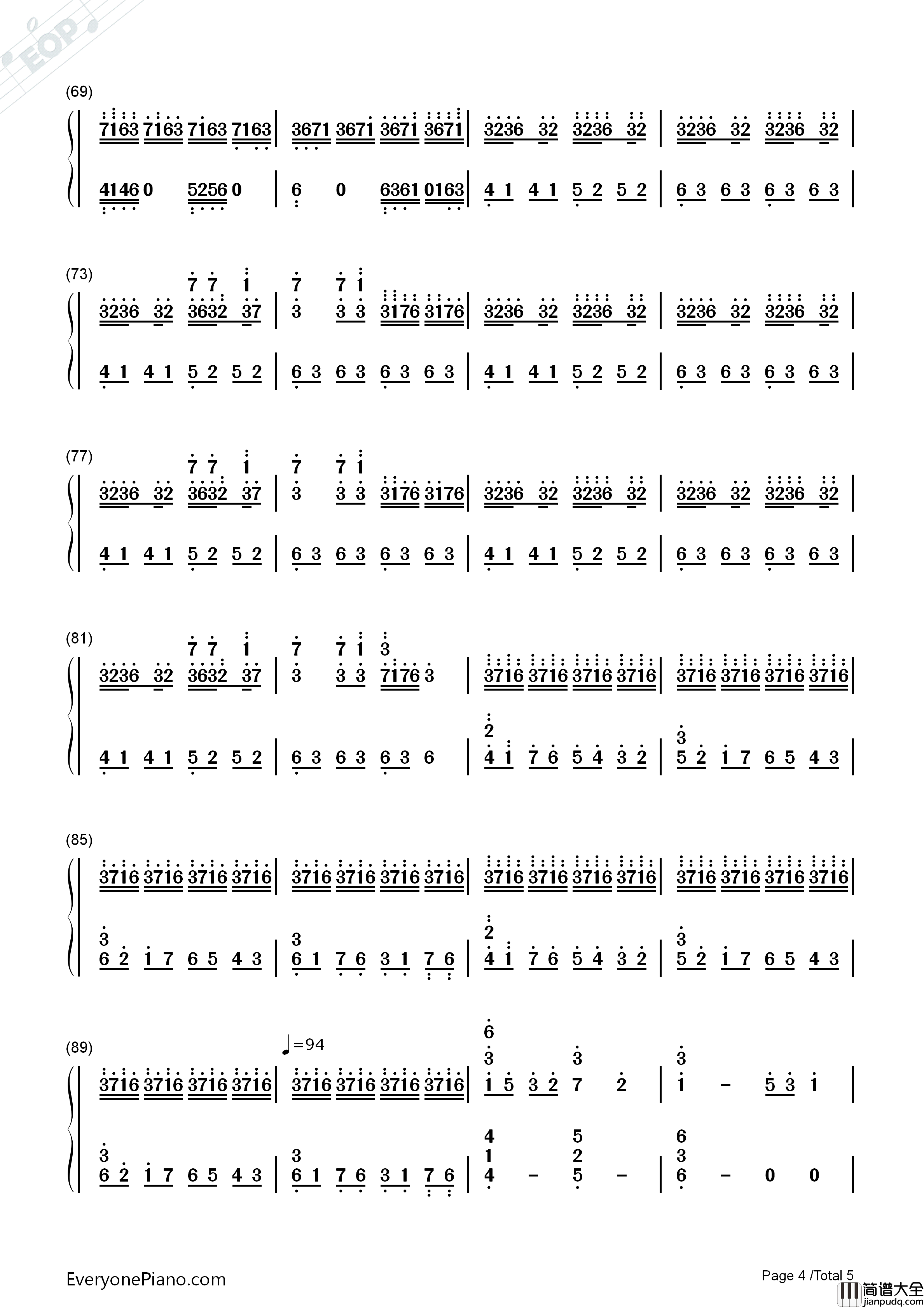 Luv_Letter钢琴简谱_Dj_Okawari演唱