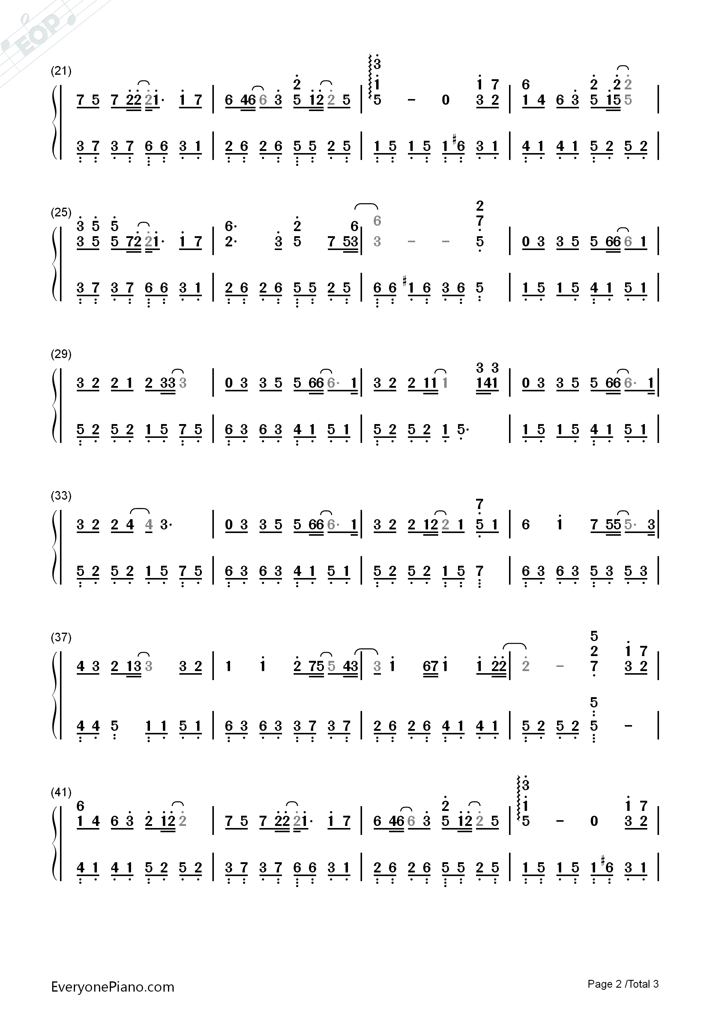 多想留在你身边钢琴简谱_刘增瞳演唱