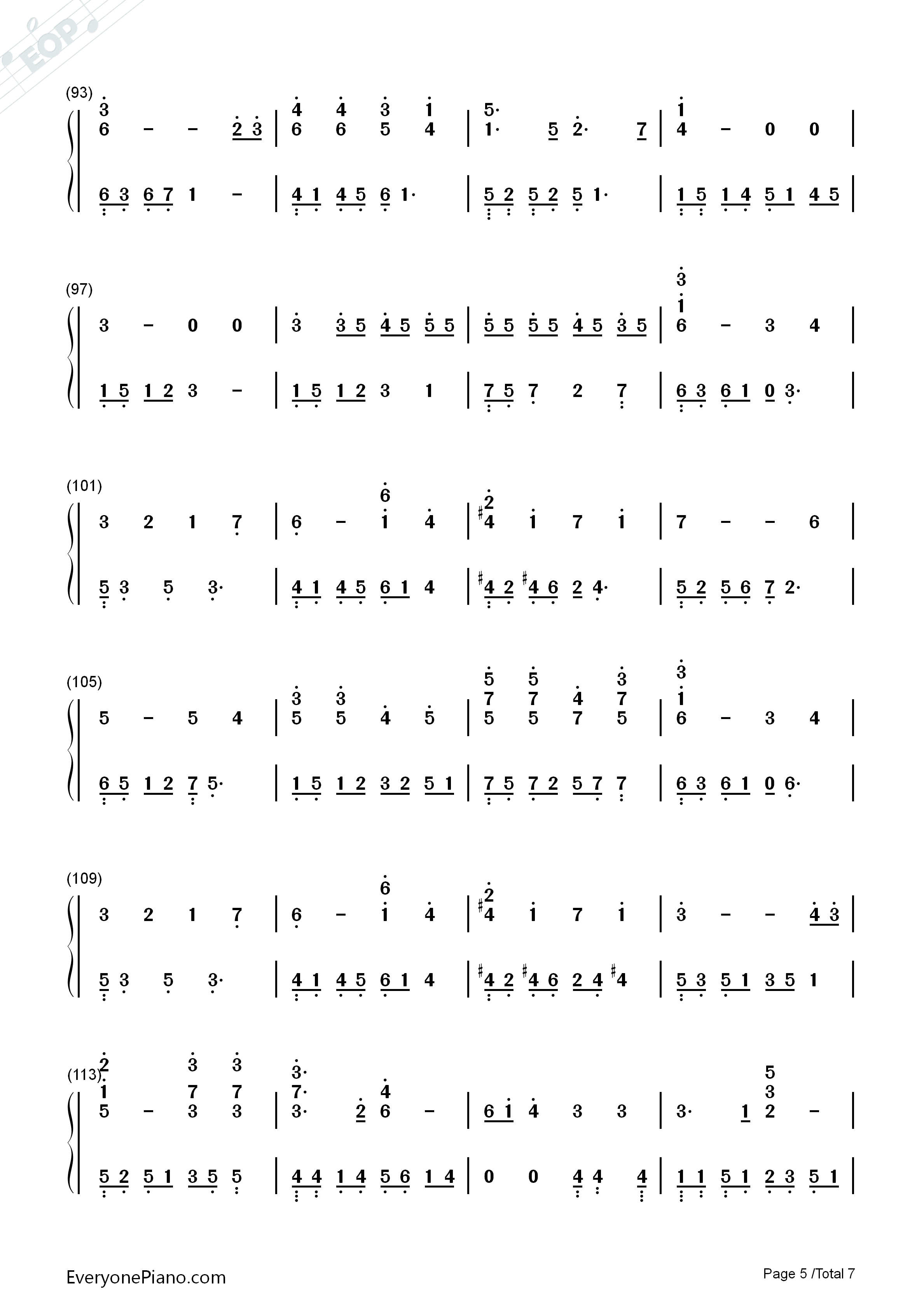 I_Will_Stand_By_You钢琴简谱_Sunny_Choi演唱