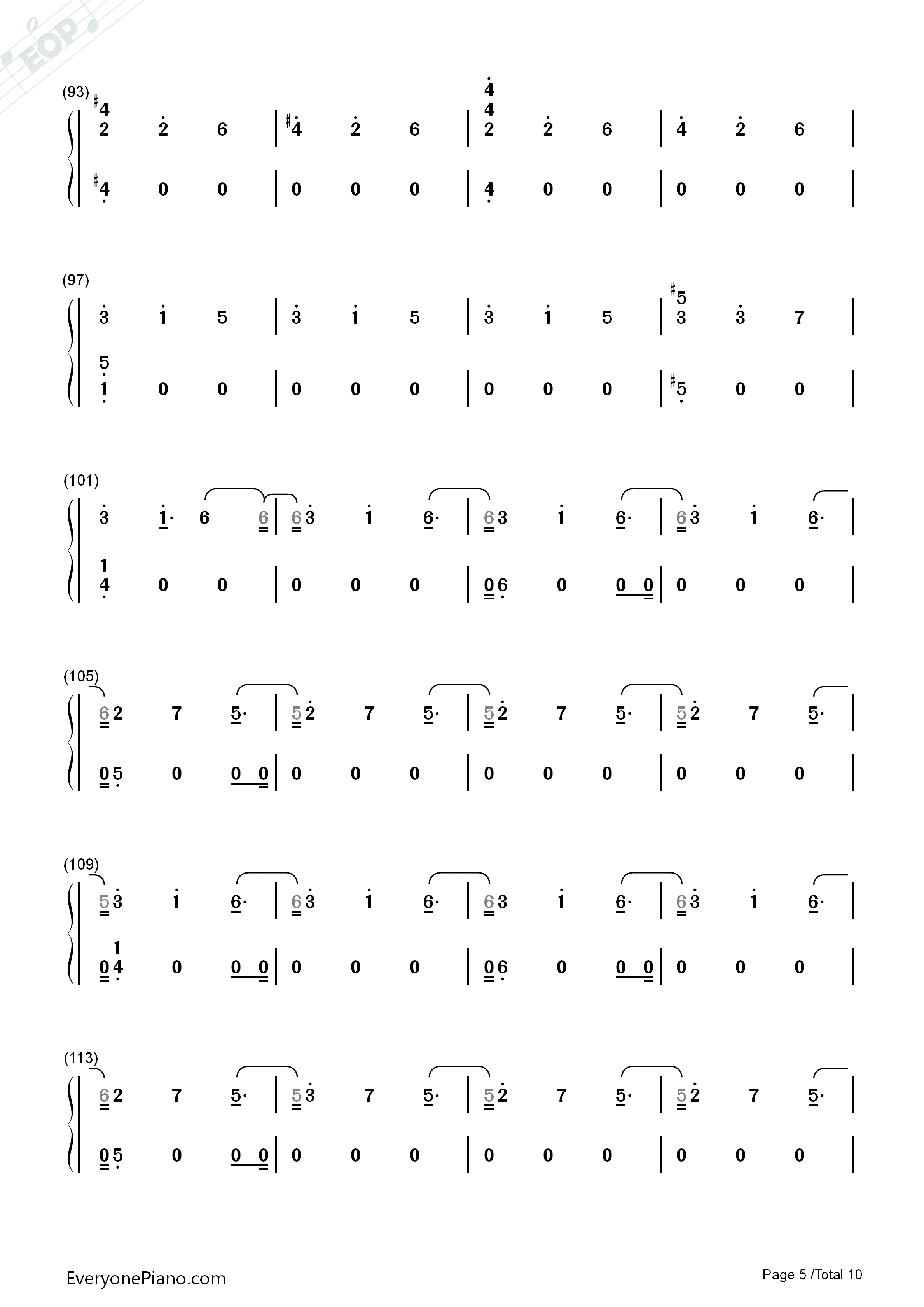 Heaven钢琴简谱_Julia_Michaels演唱