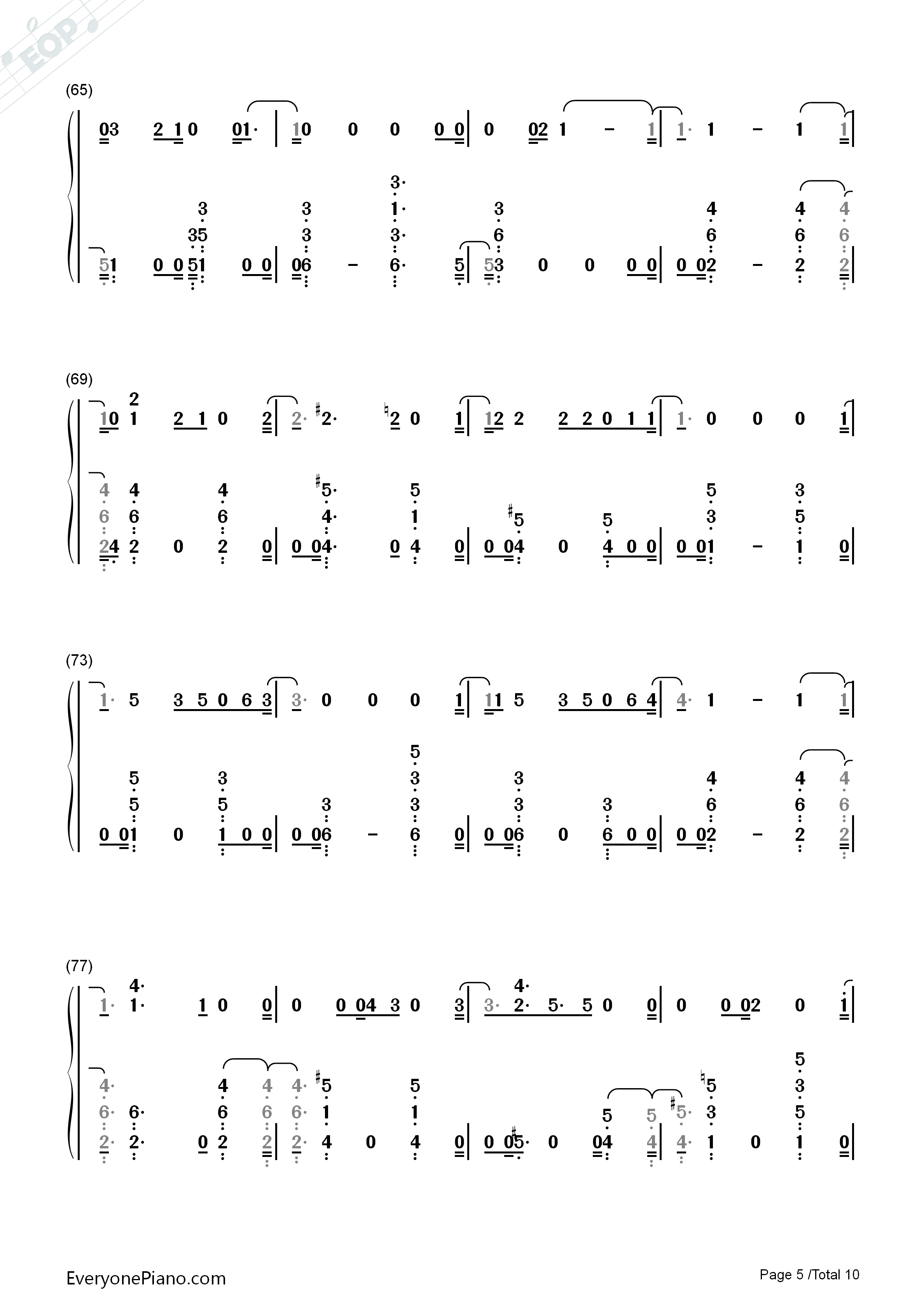 Universe钢琴简谱_EXO演唱