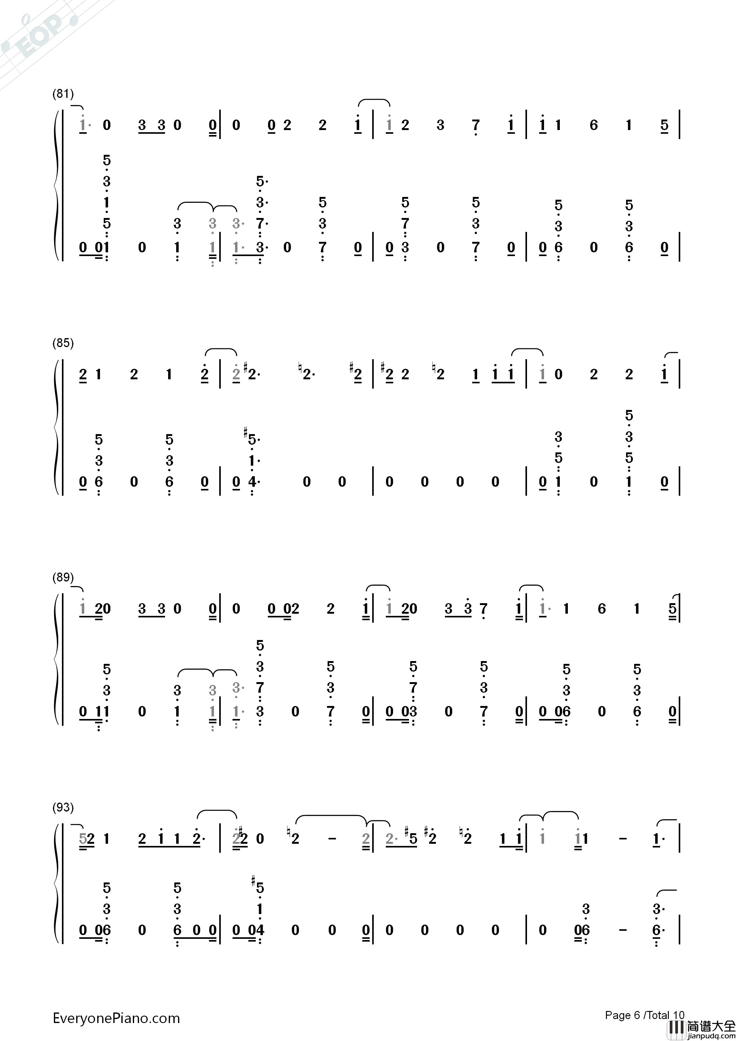 Universe钢琴简谱_EXO演唱