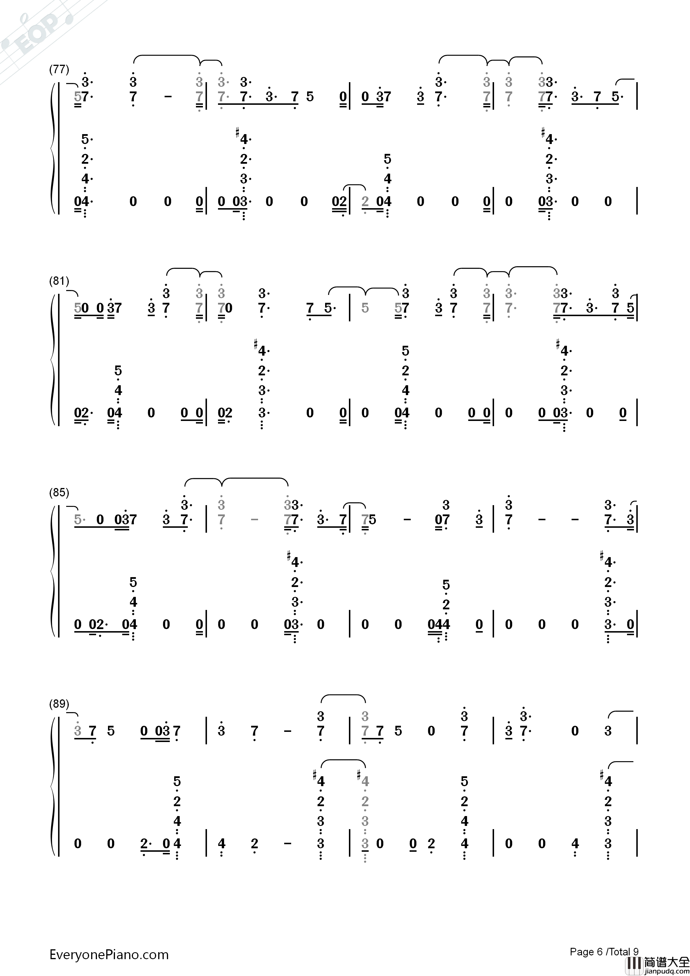 Already_Won钢琴简谱_Kehlani演唱