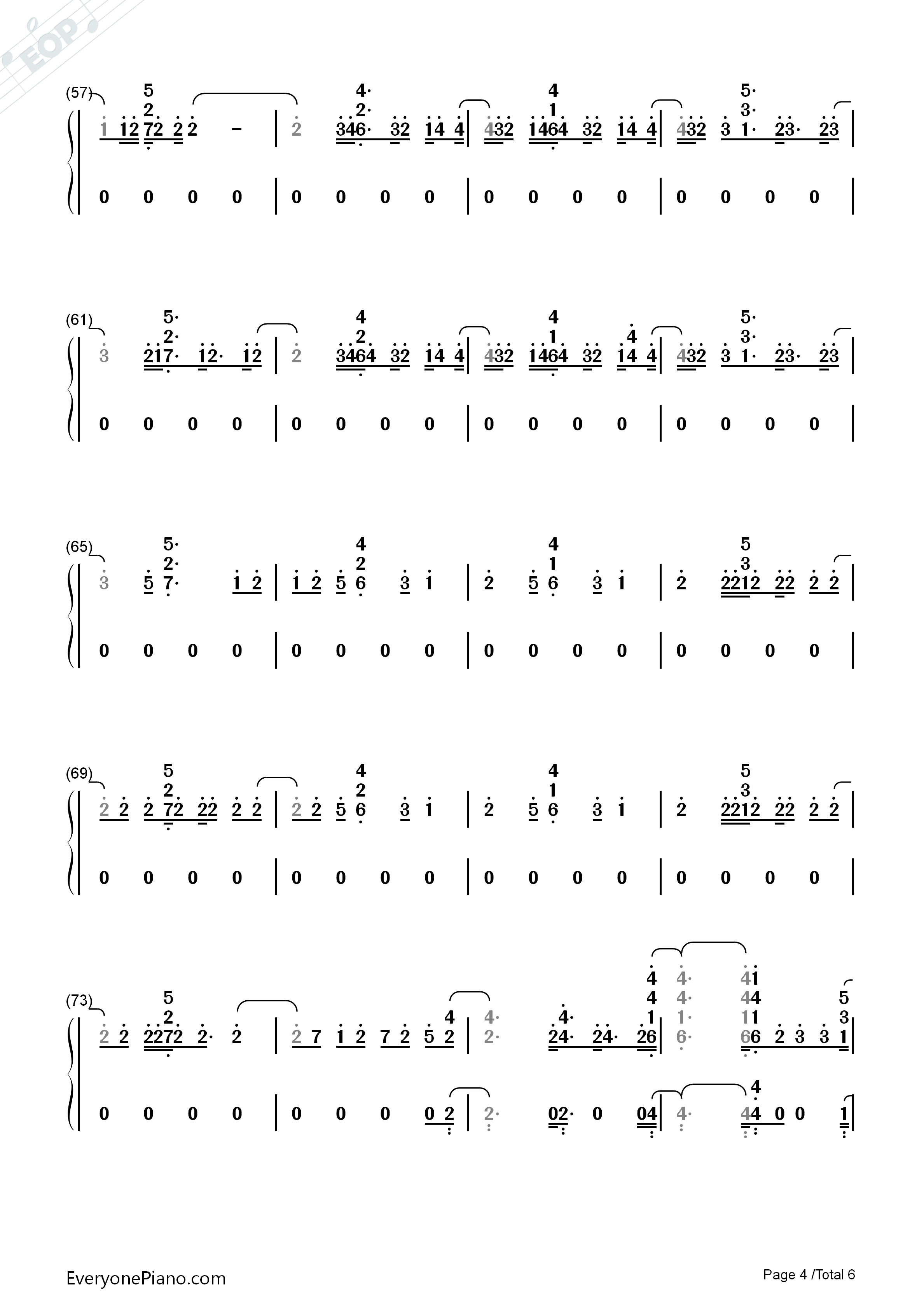 Amor_Amor_Amor钢琴简谱_Jennifer_Lopez演唱