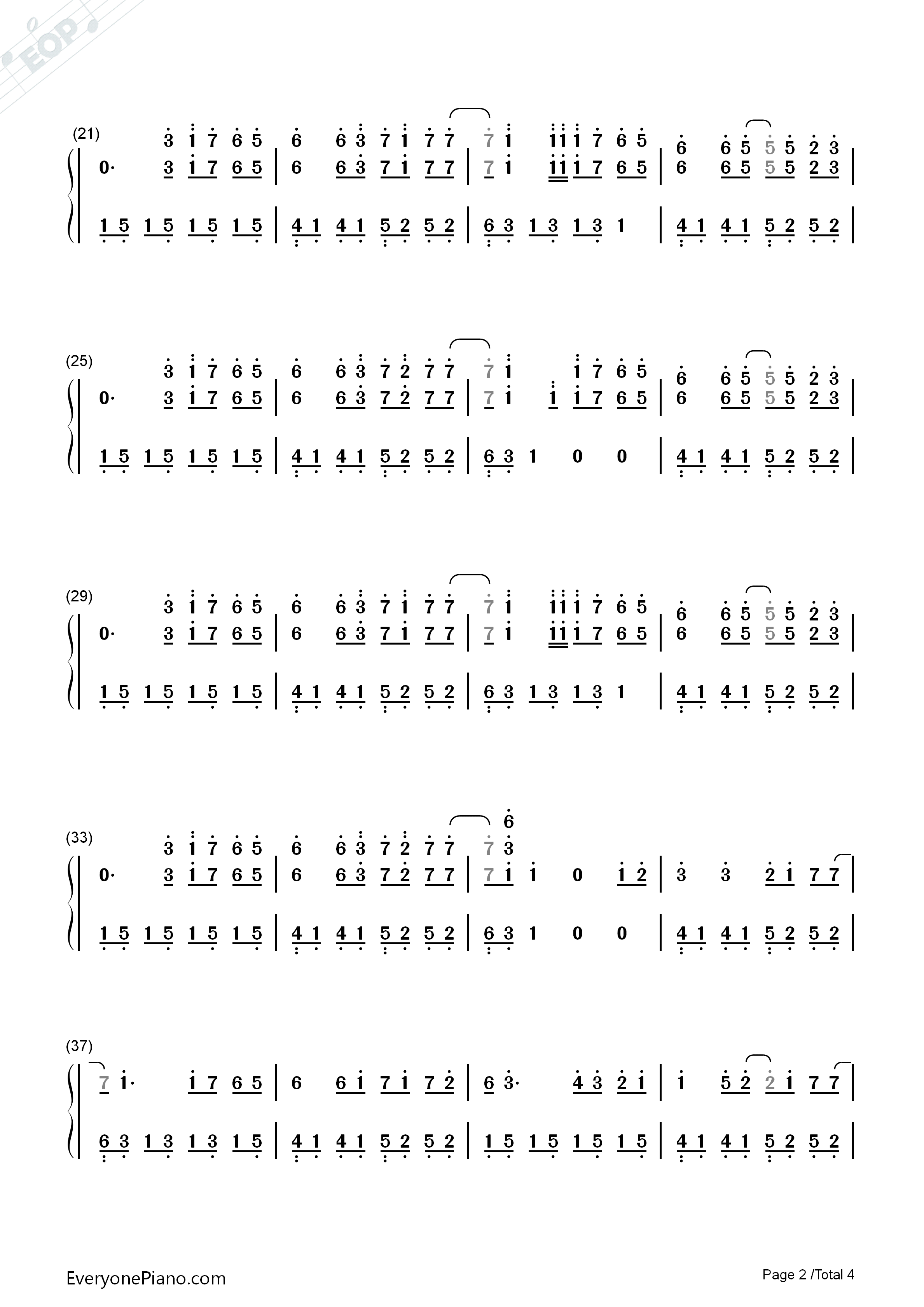 Sakura_Tears钢琴简谱_Snigellin演唱
