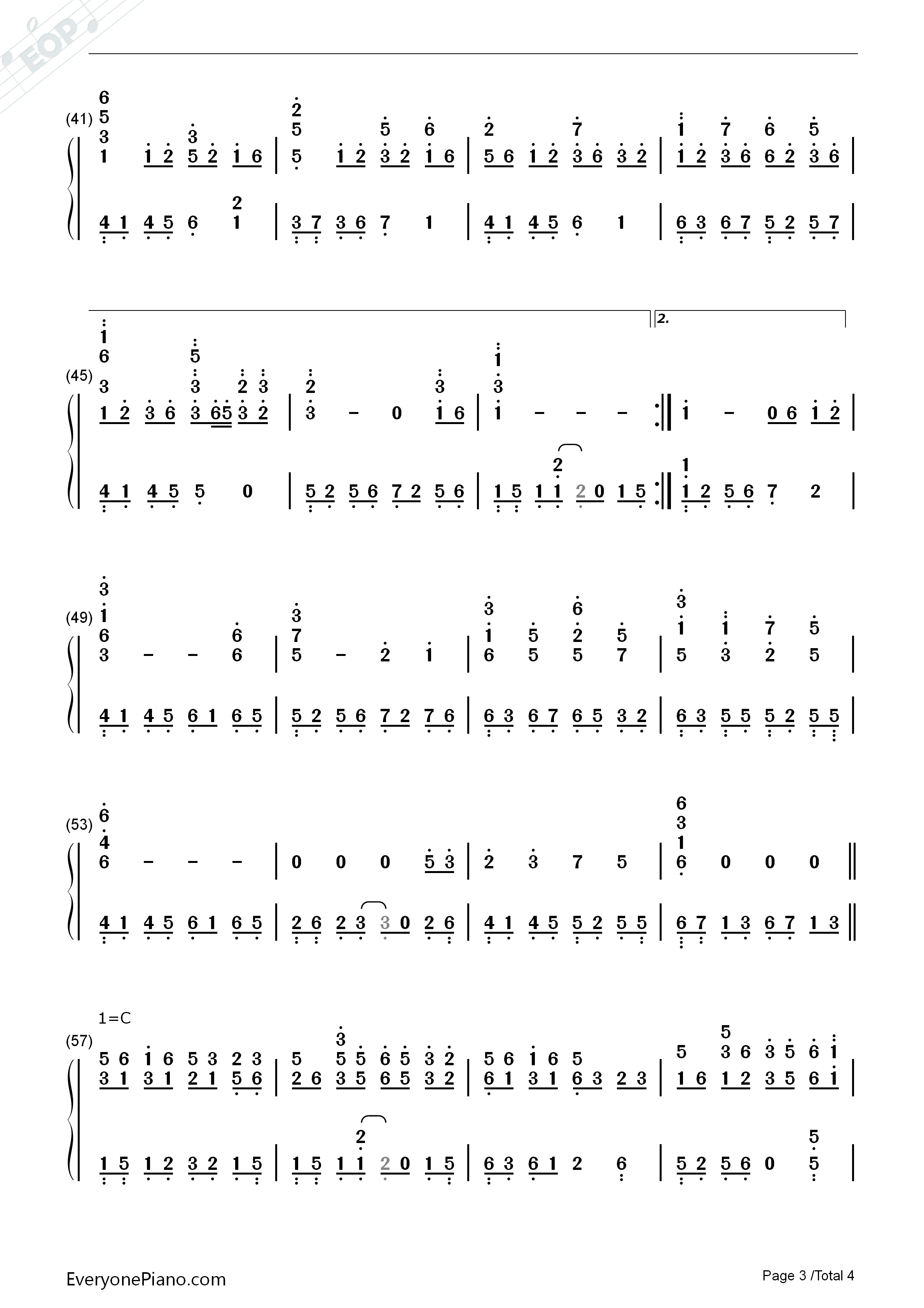 前尘如梦钢琴简谱_洛天依演唱