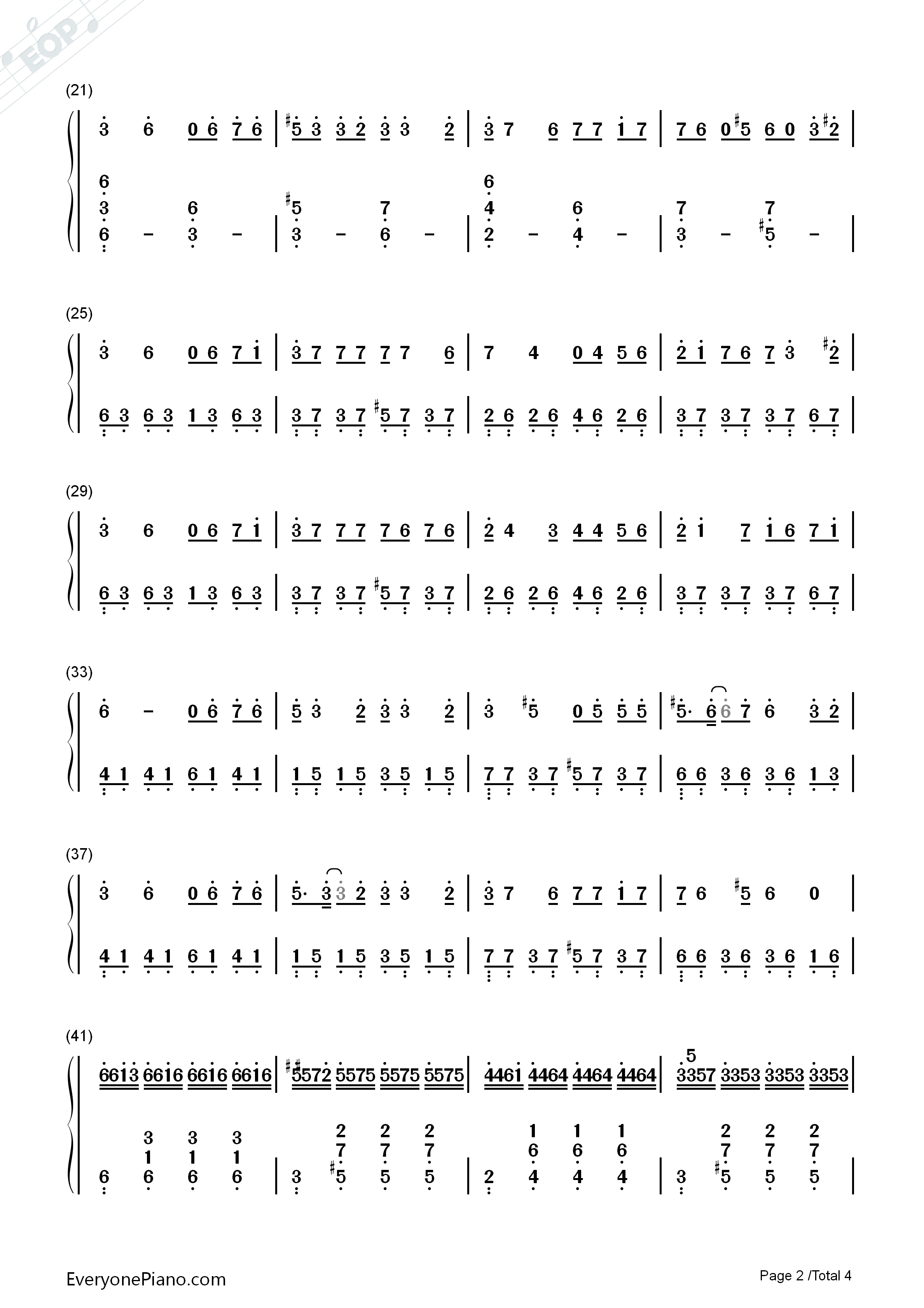 易燃易爆炸钢琴简谱_华晨宇演唱