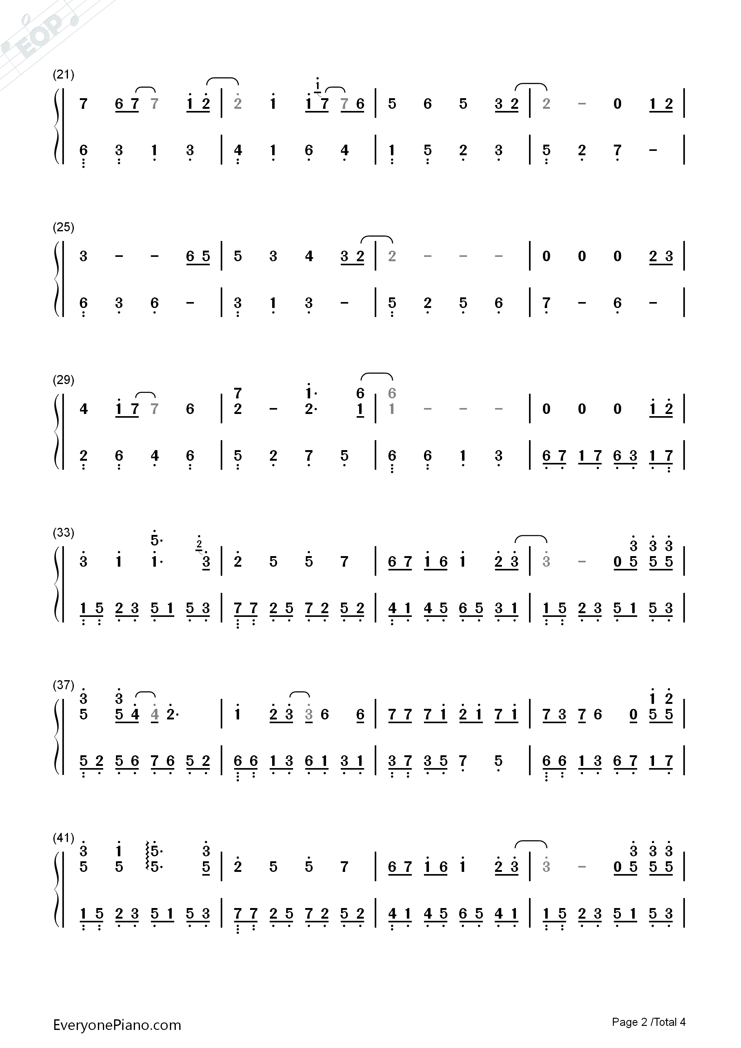 魔鬼中的天使钢琴简谱_田馥甄演唱