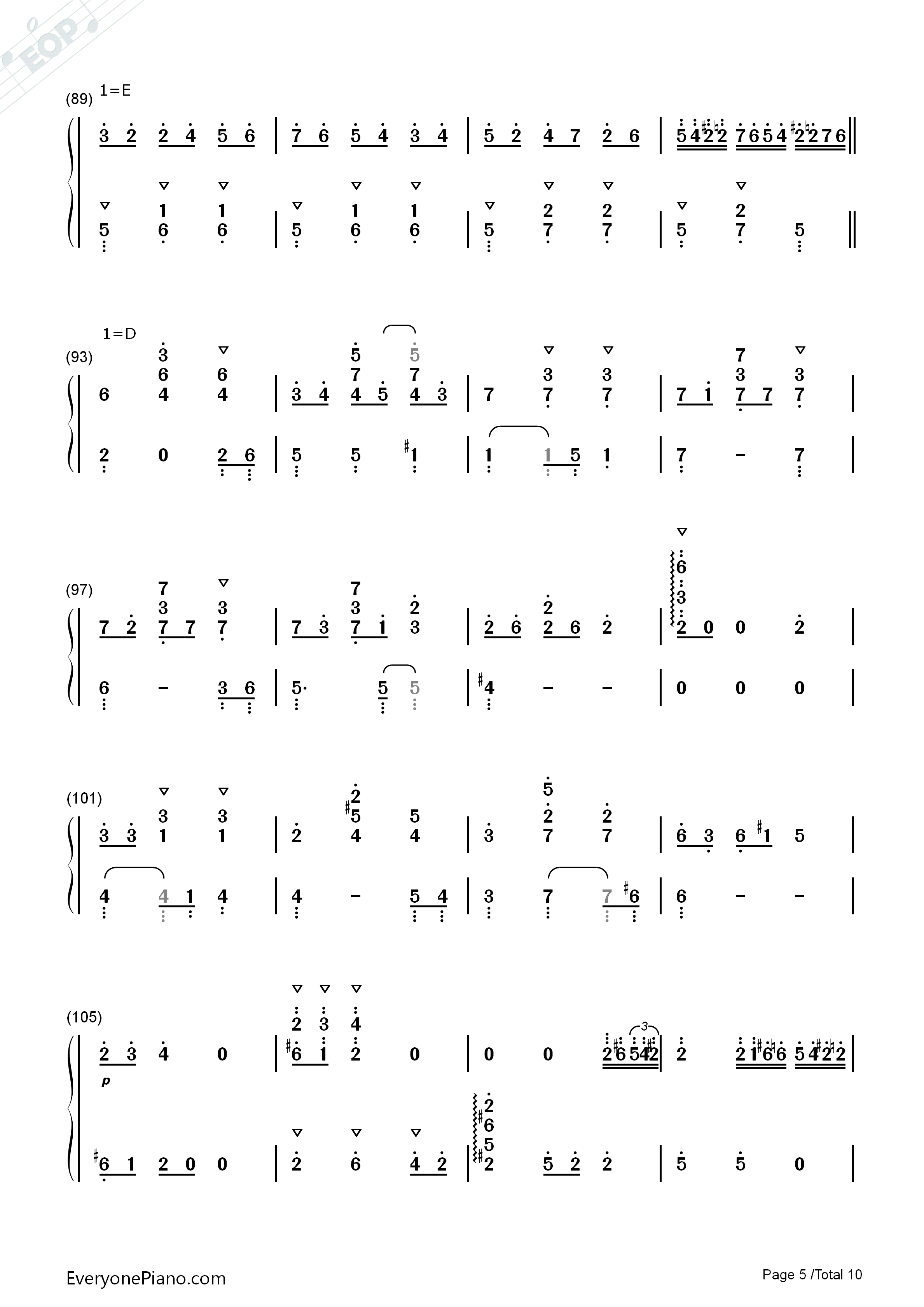 空と風と恋のワルツ钢琴简谱_津田美波演唱