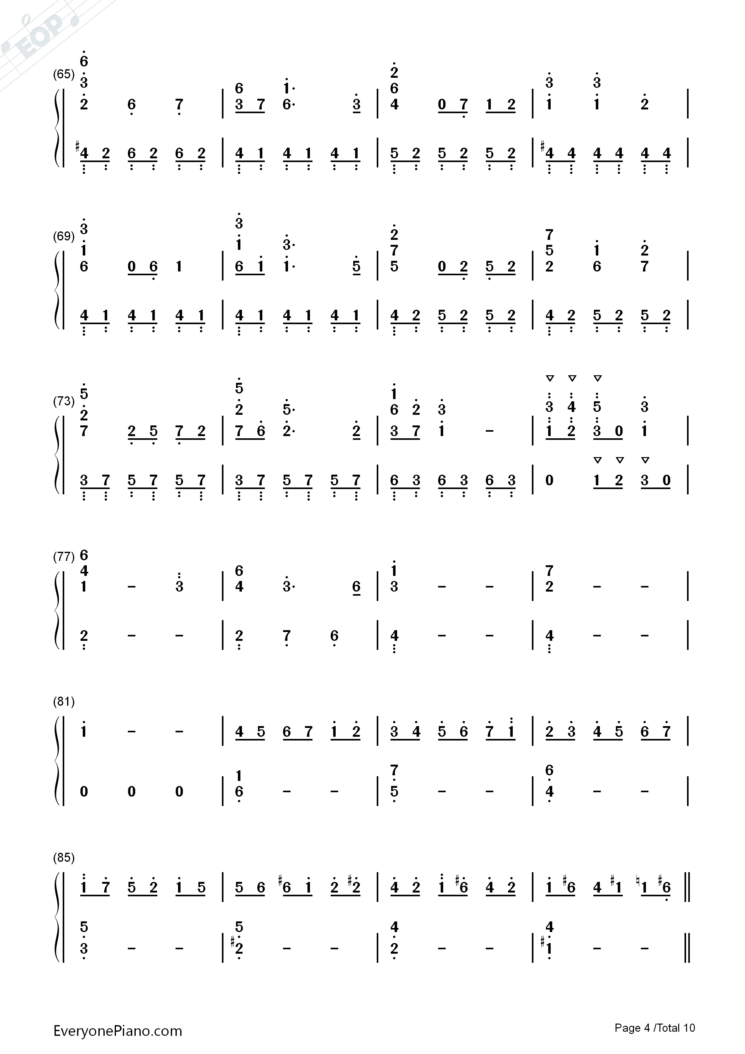 空と風と恋のワルツ钢琴简谱_津田美波演唱