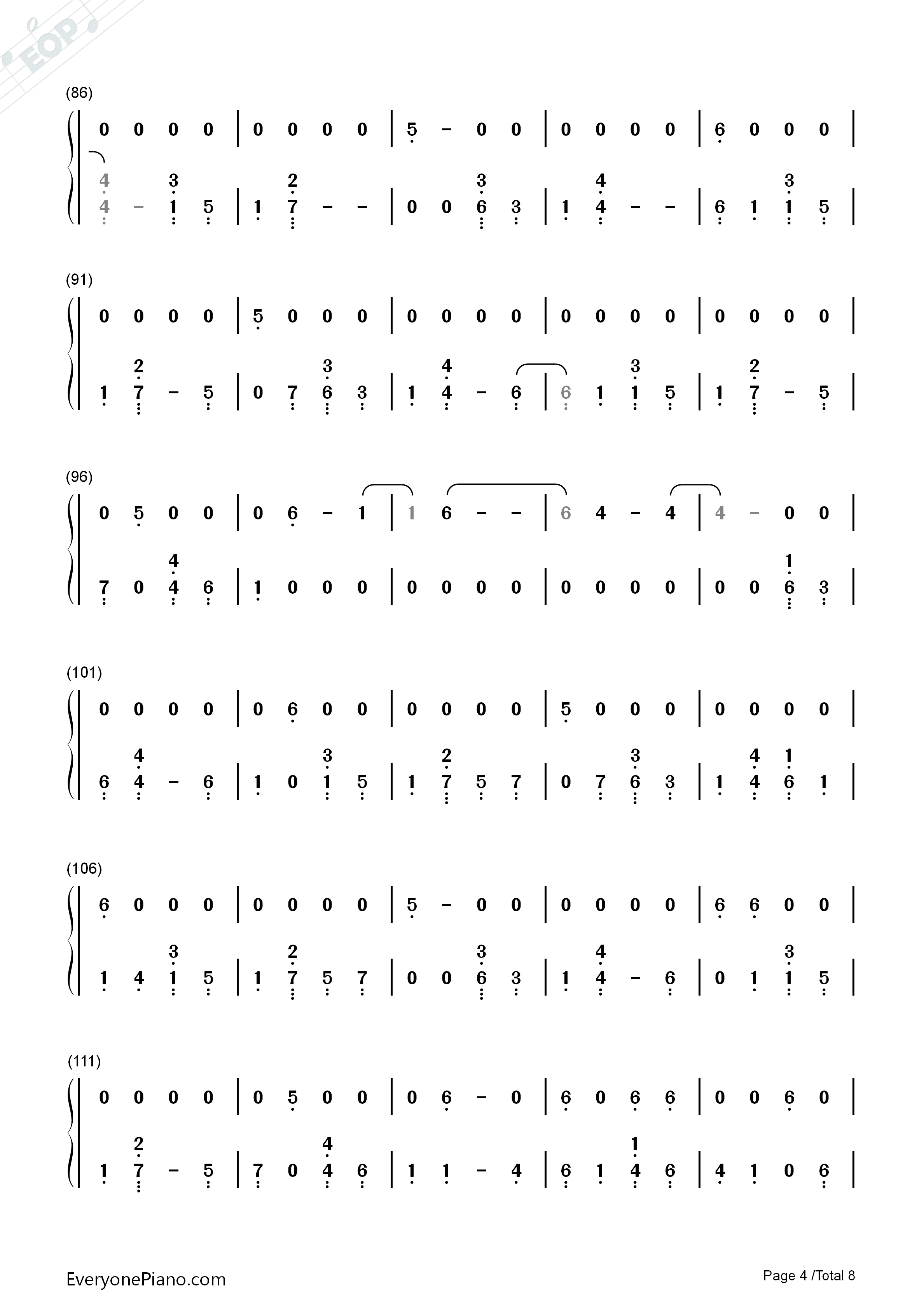 Don't_Give_In钢琴简谱_Snow_Patrol演唱