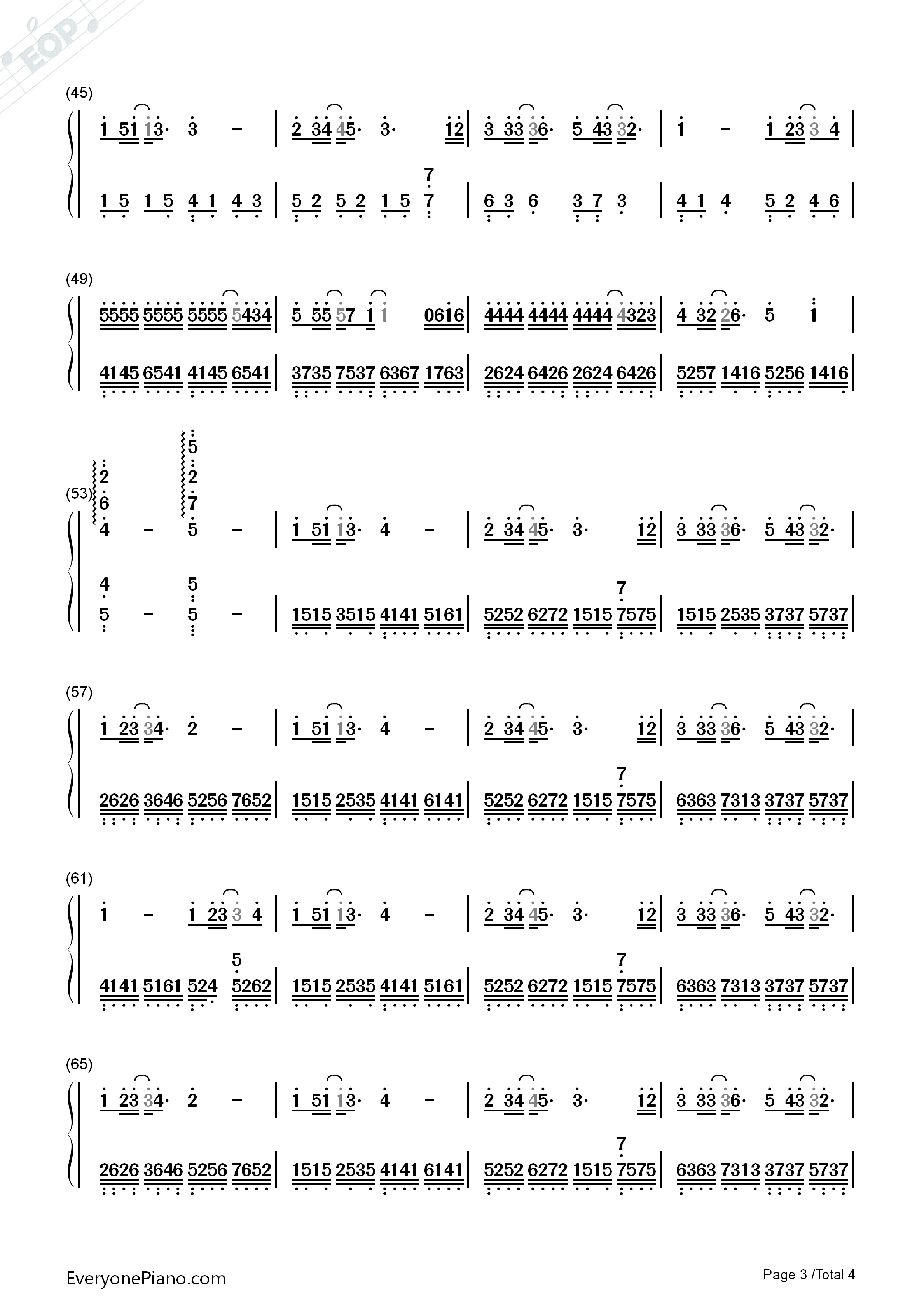 威尼斯的泪钢琴简谱_永邦演唱