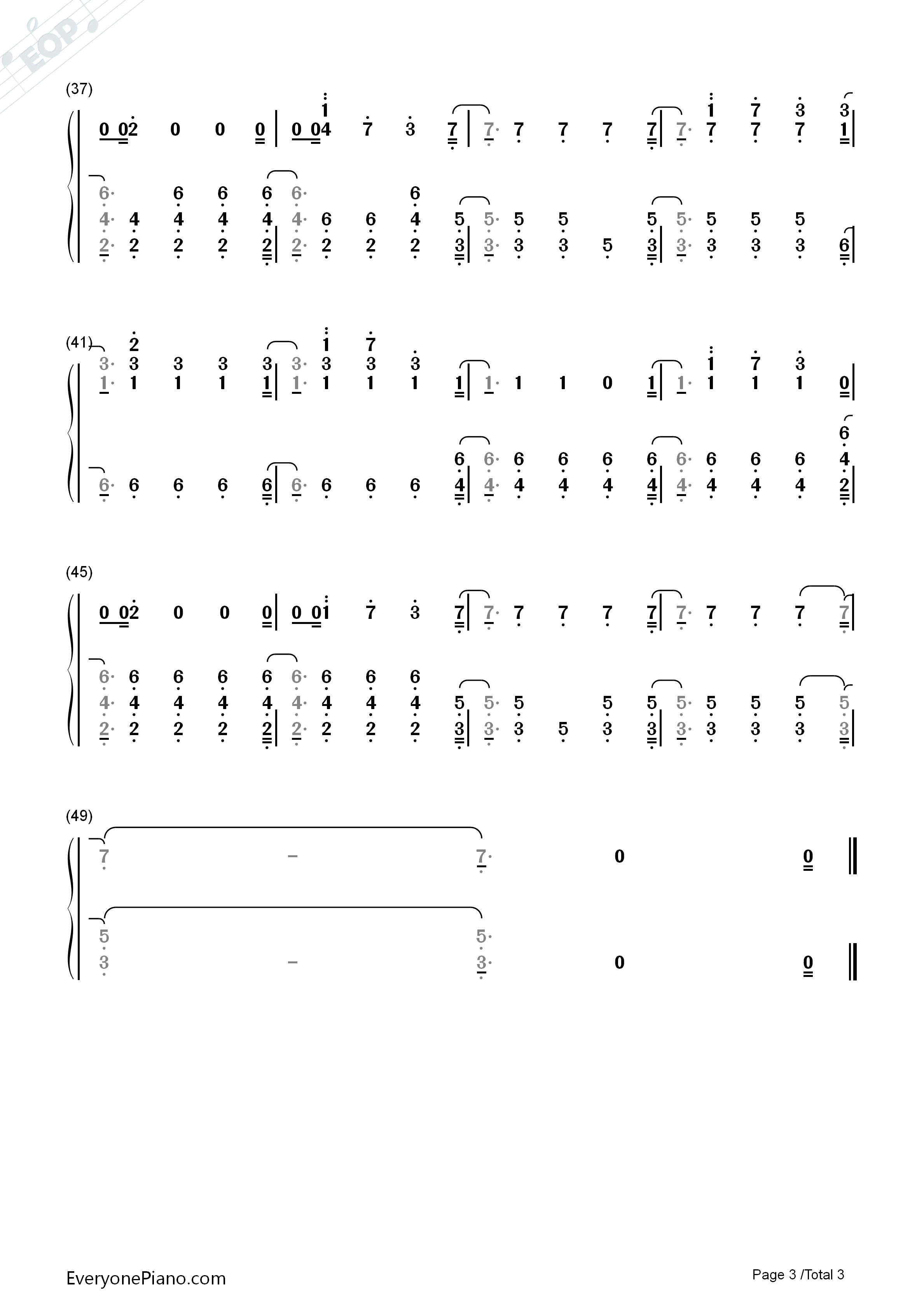 Numb钢琴简谱_XXXTentacion演唱