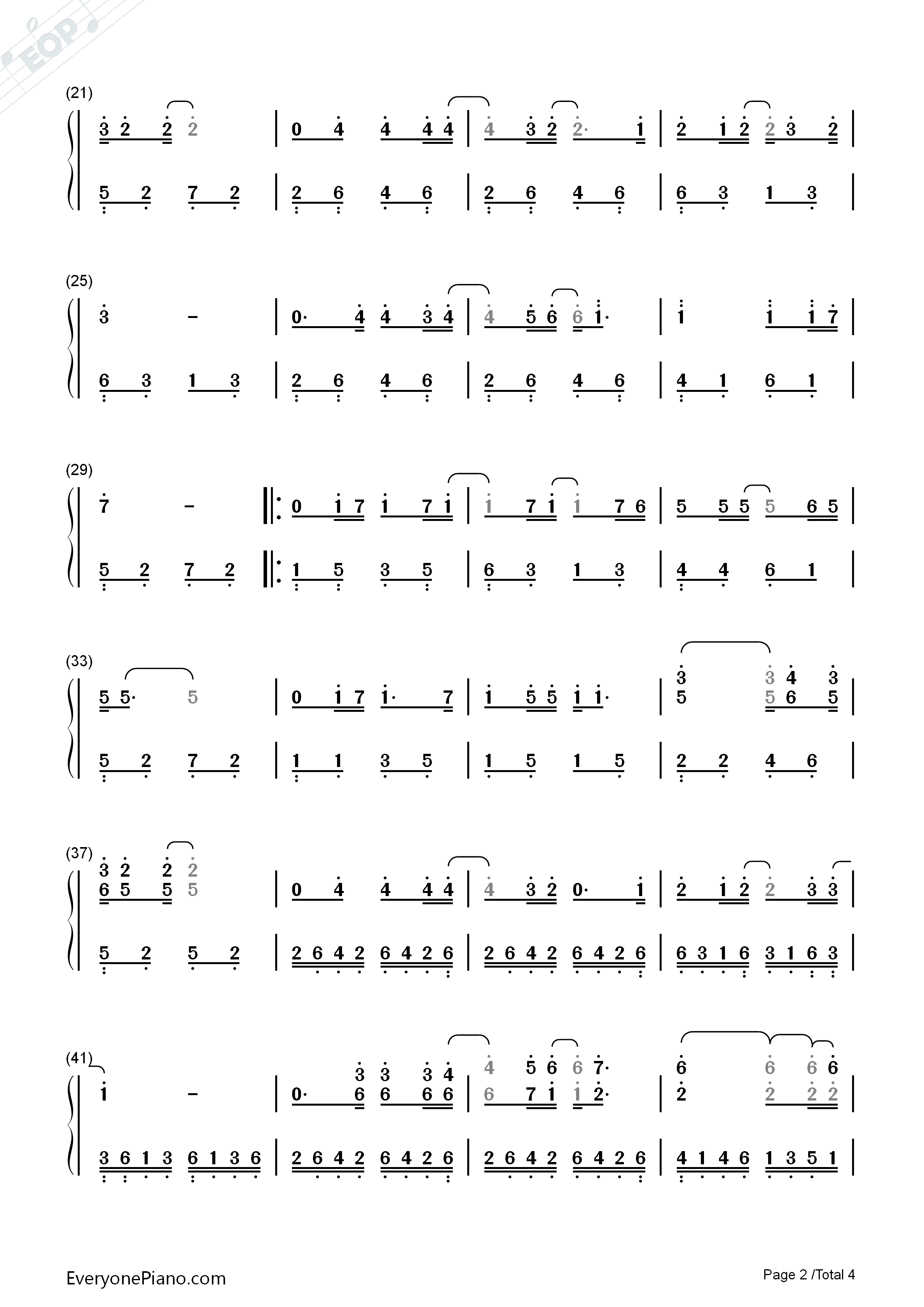 我飞故我在钢琴简谱_林俊杰_张靓颖演唱