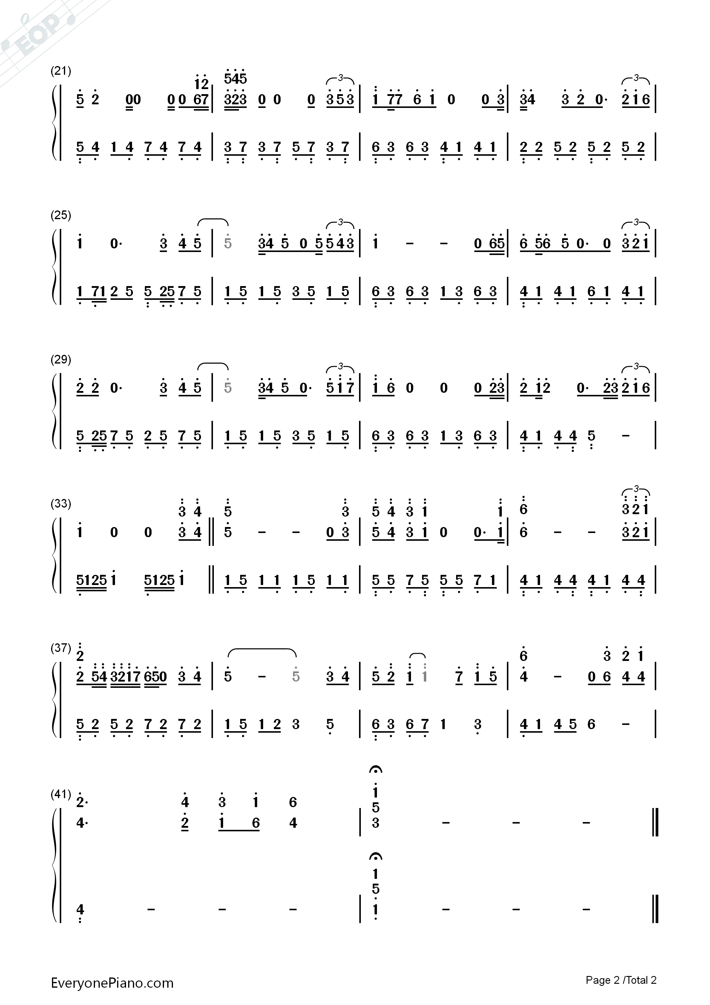 那一天钢琴简谱_杨坤演唱