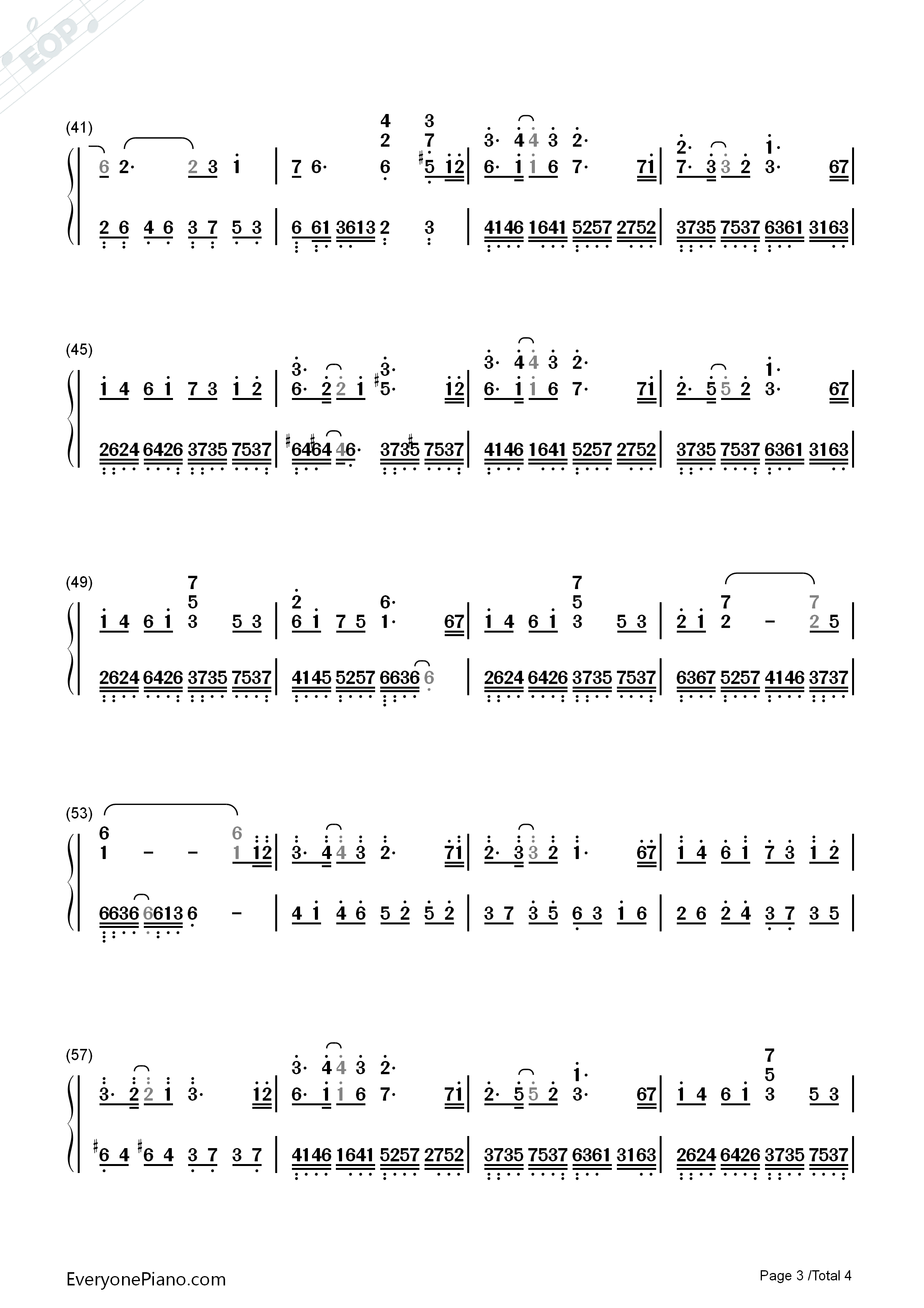 凤囚凰钢琴简谱_白鹿演唱