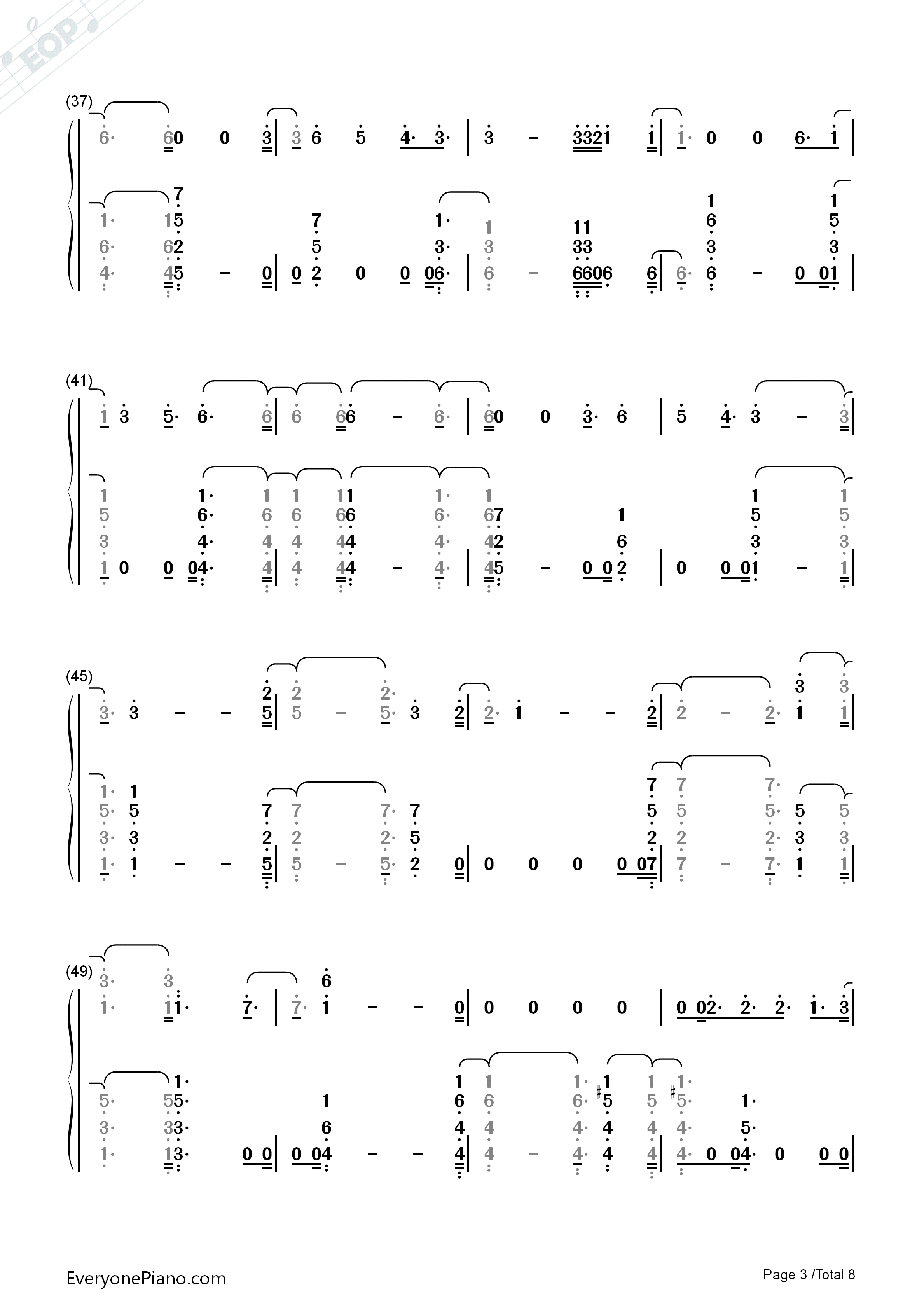 You_Are_The_Reason钢琴简谱_Calum_Scott演唱