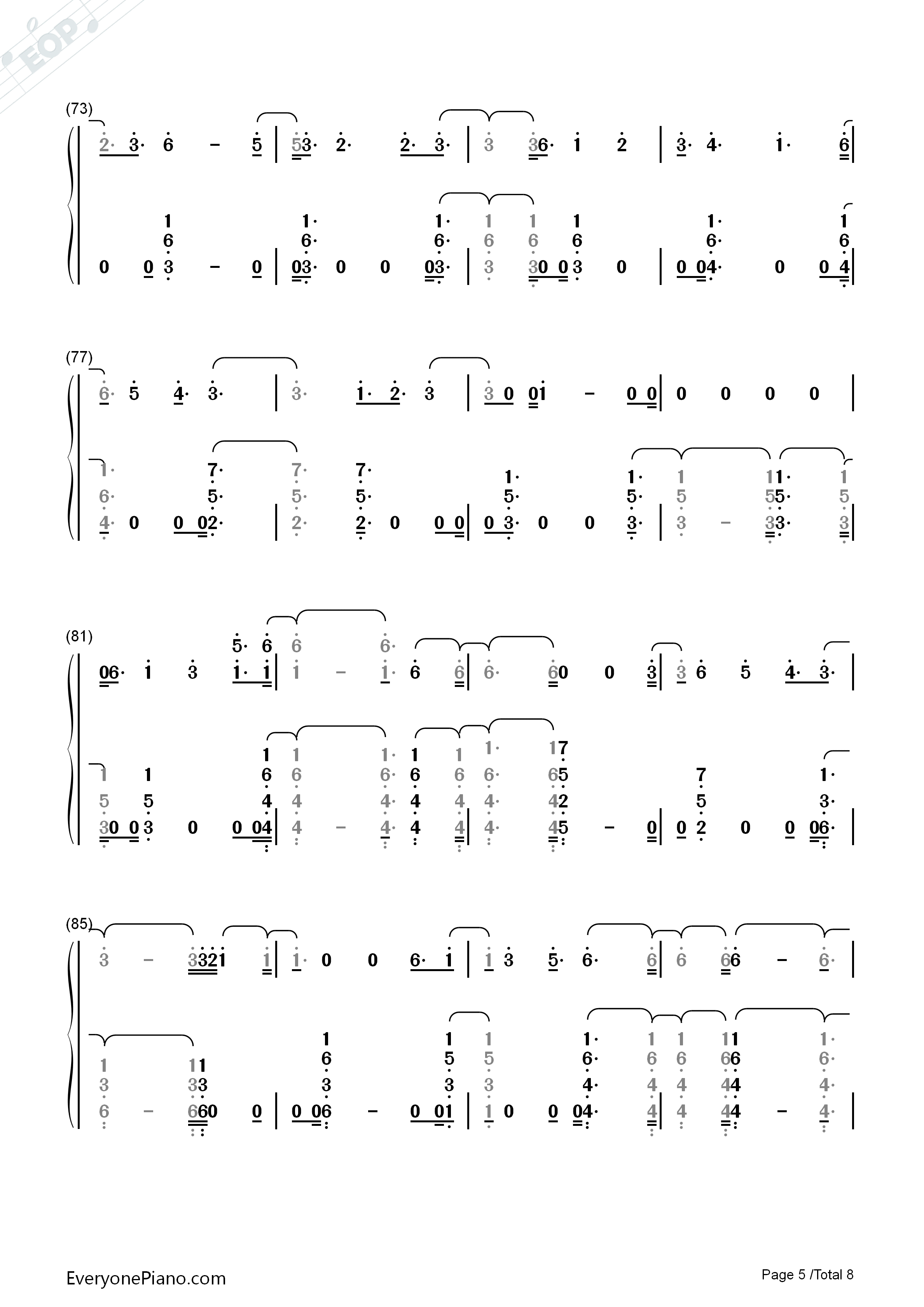 You_Are_The_Reason钢琴简谱_Calum_Scott演唱