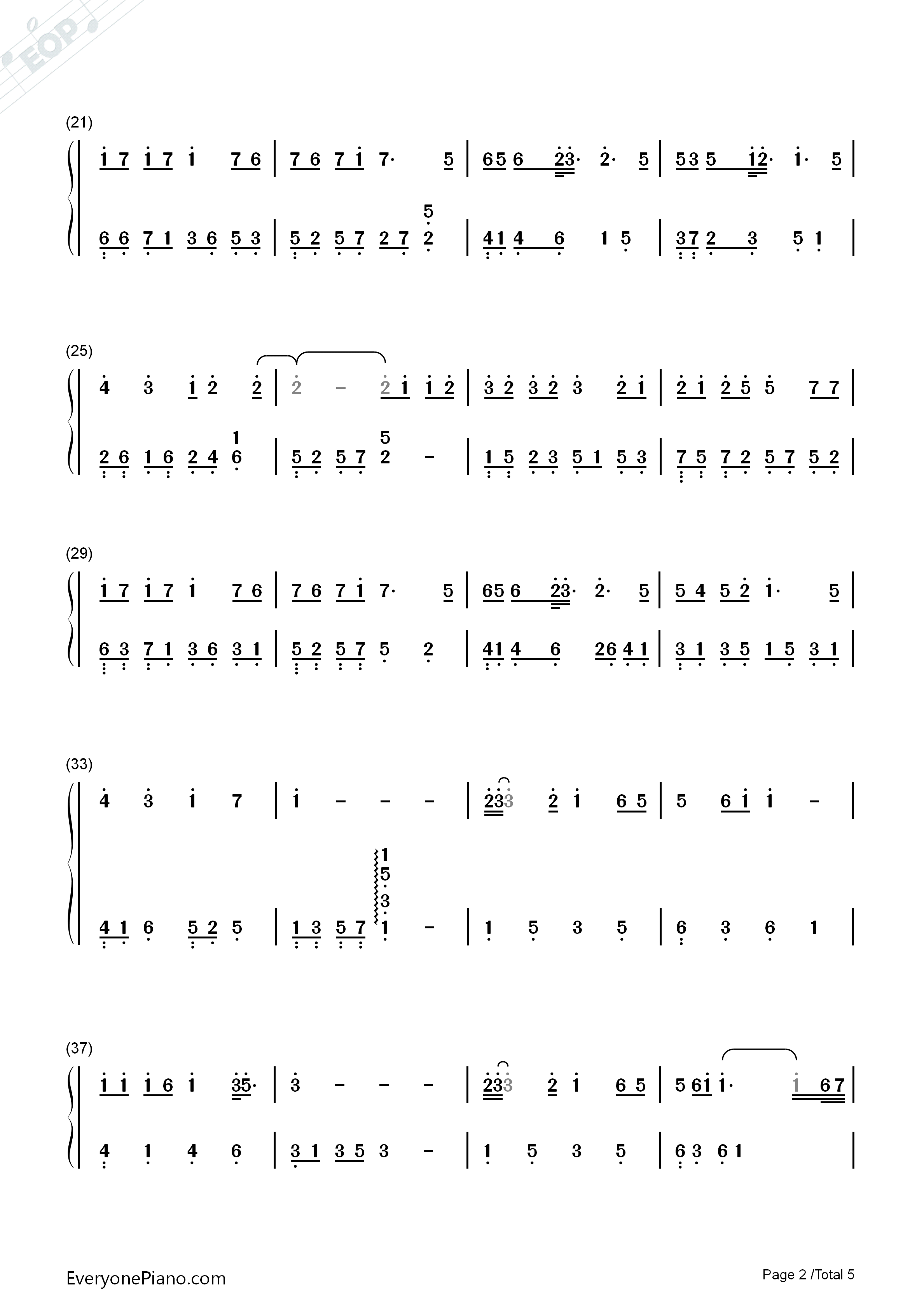 佛系少女钢琴简谱_冯提莫演唱