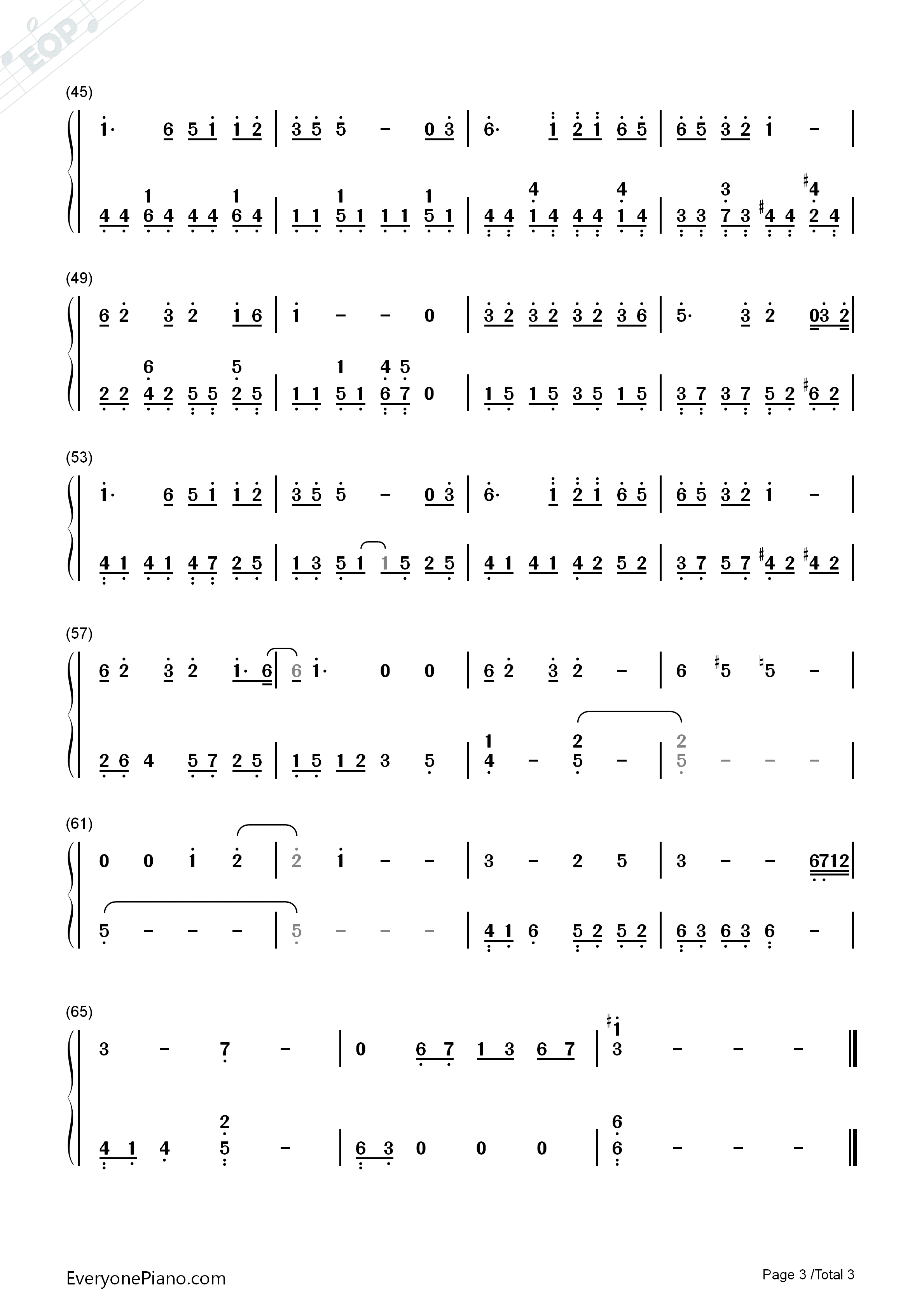 听雪钢琴简谱_张碧晨演唱