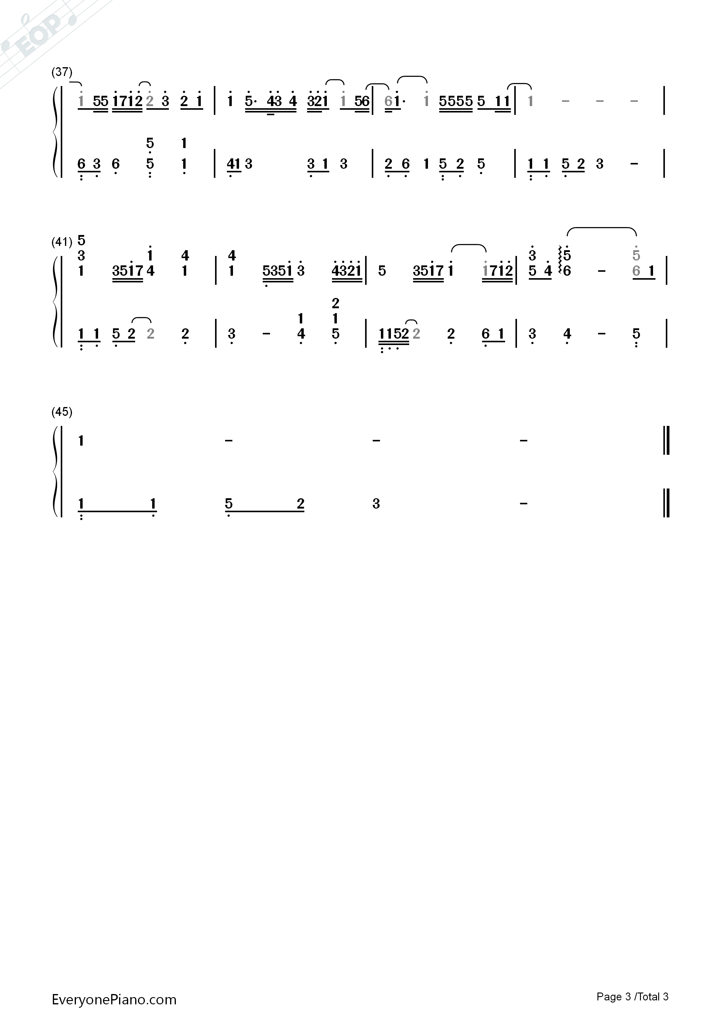飞云之下钢琴简谱_韩红_林俊杰演唱