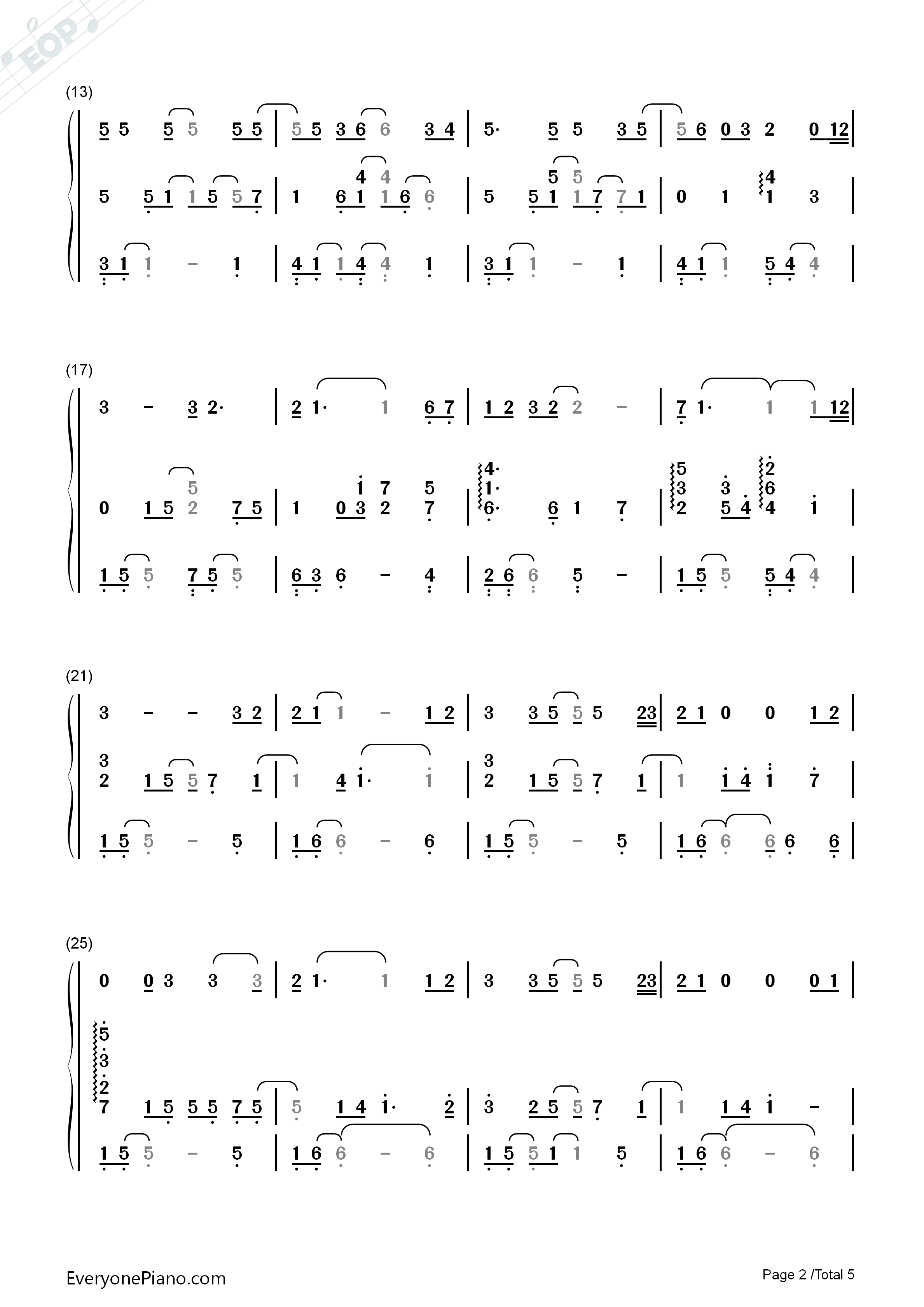 Journey钢琴简谱_张韶涵演唱