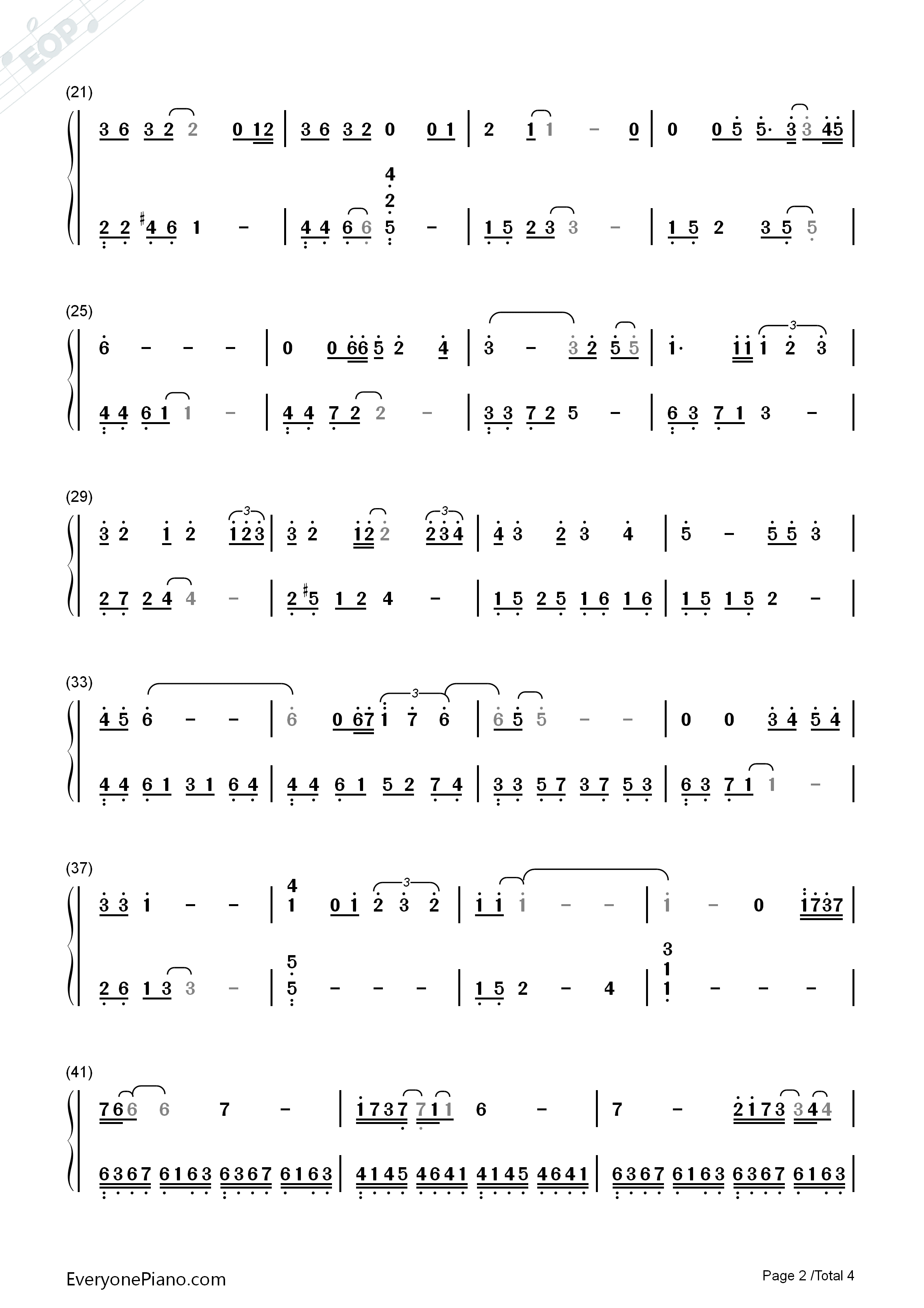 我们钢琴简谱_陈奕迅演唱