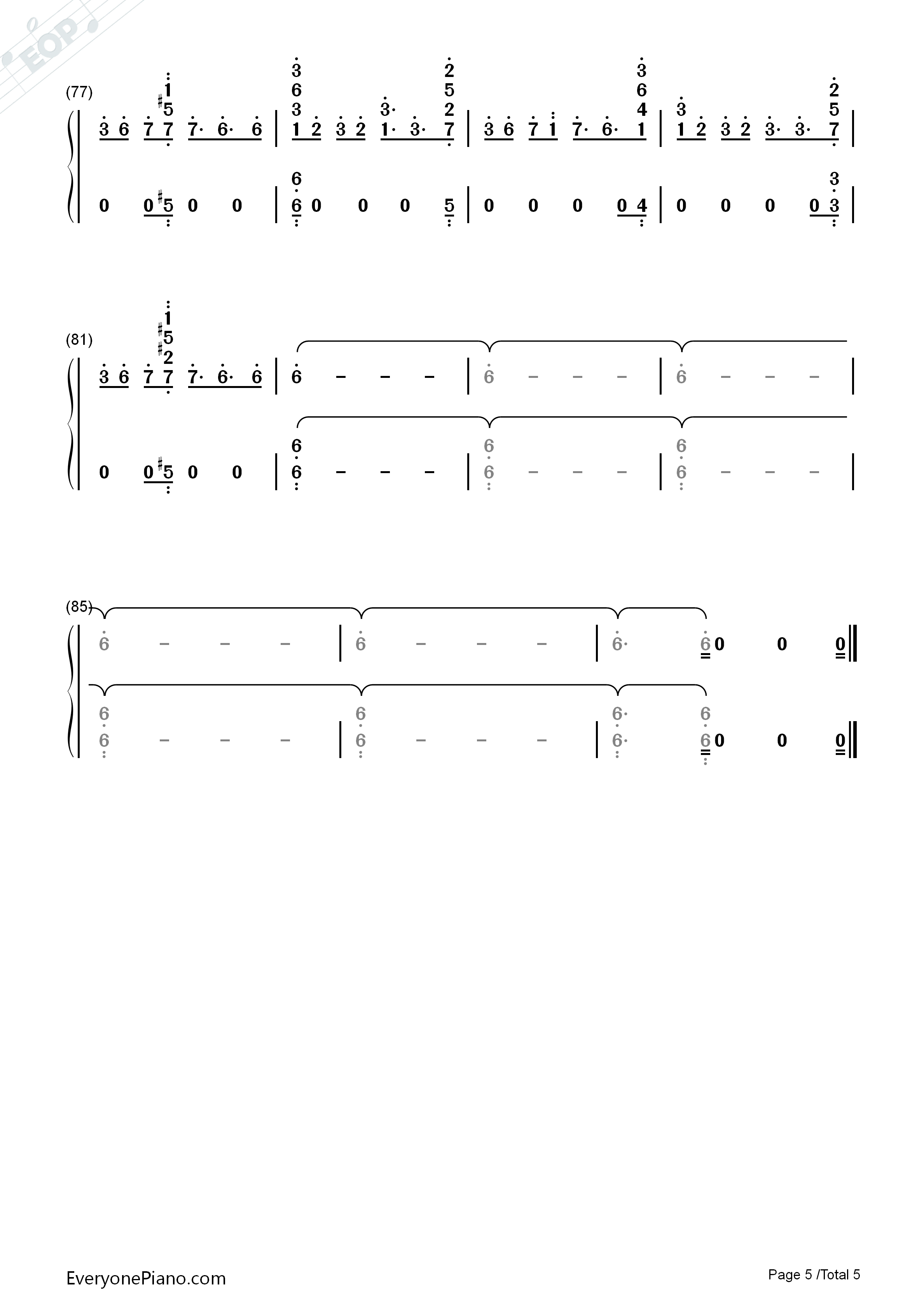 Done_For_Me钢琴简谱_Charlie_Puth_Kehlani演唱