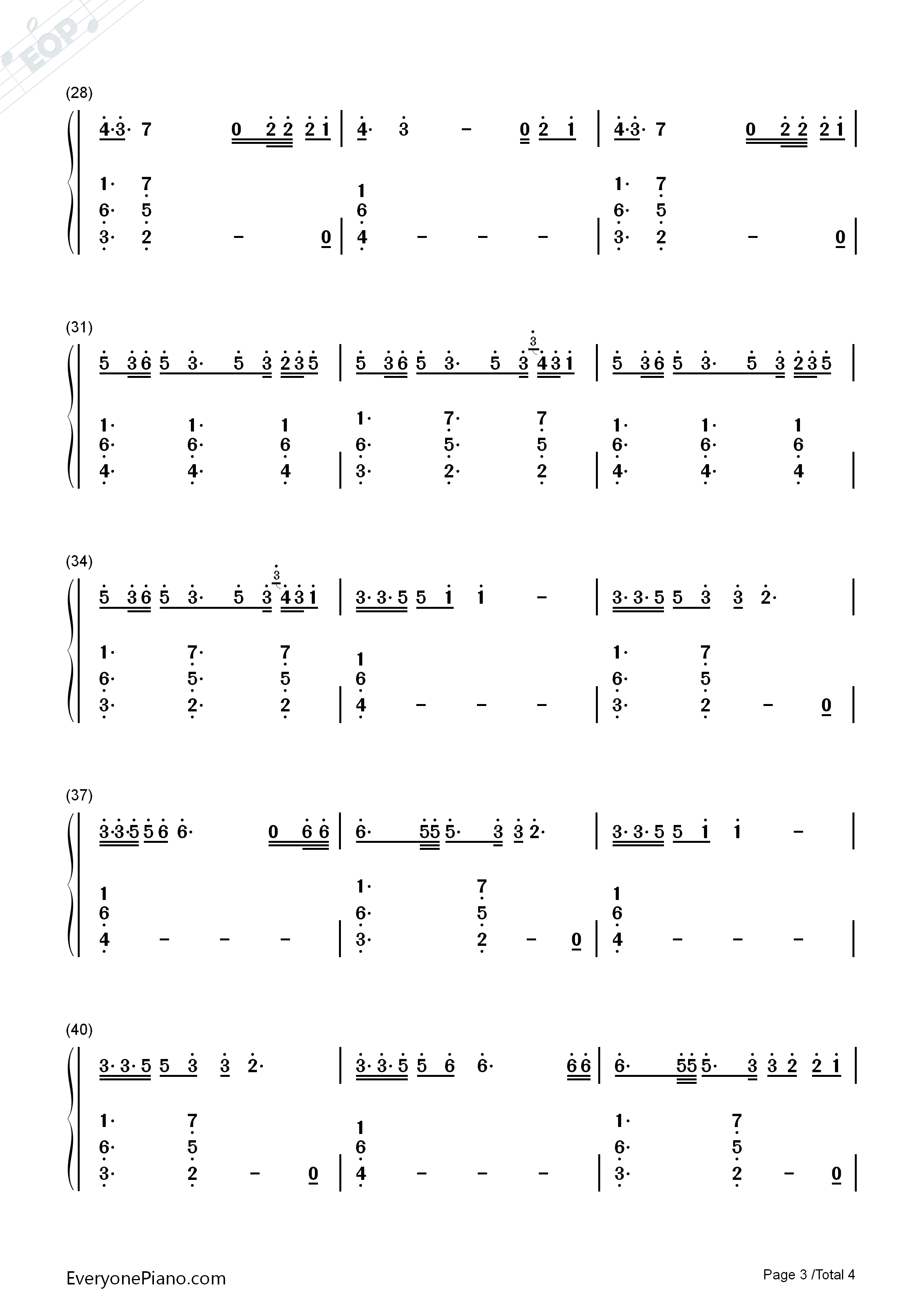 In_the_Name_of_Love钢琴简谱_Martin_Garrix_Bebe_Rexha演唱