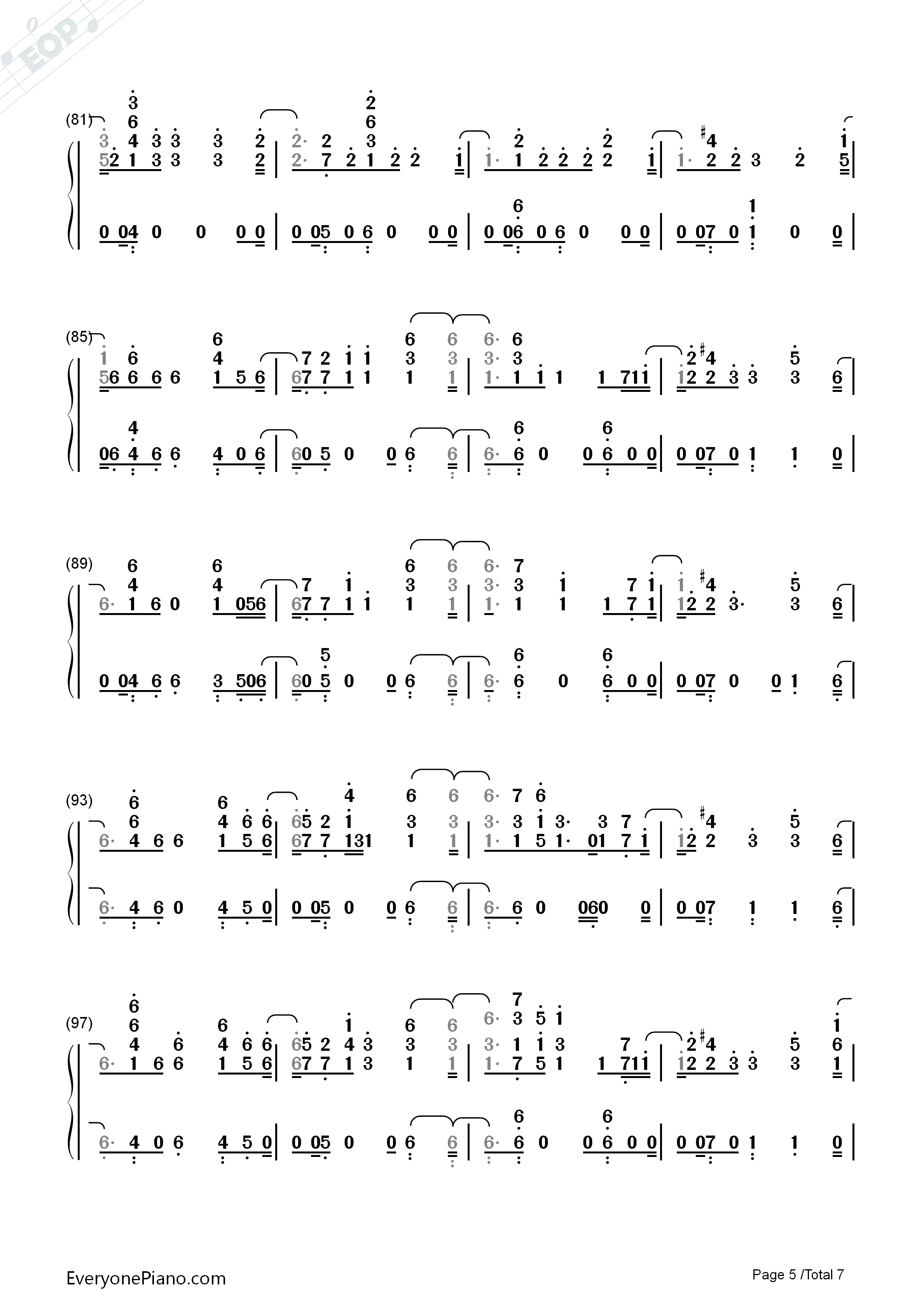 Everybody_Hates_Me钢琴简谱_The_Chainsmokers演唱