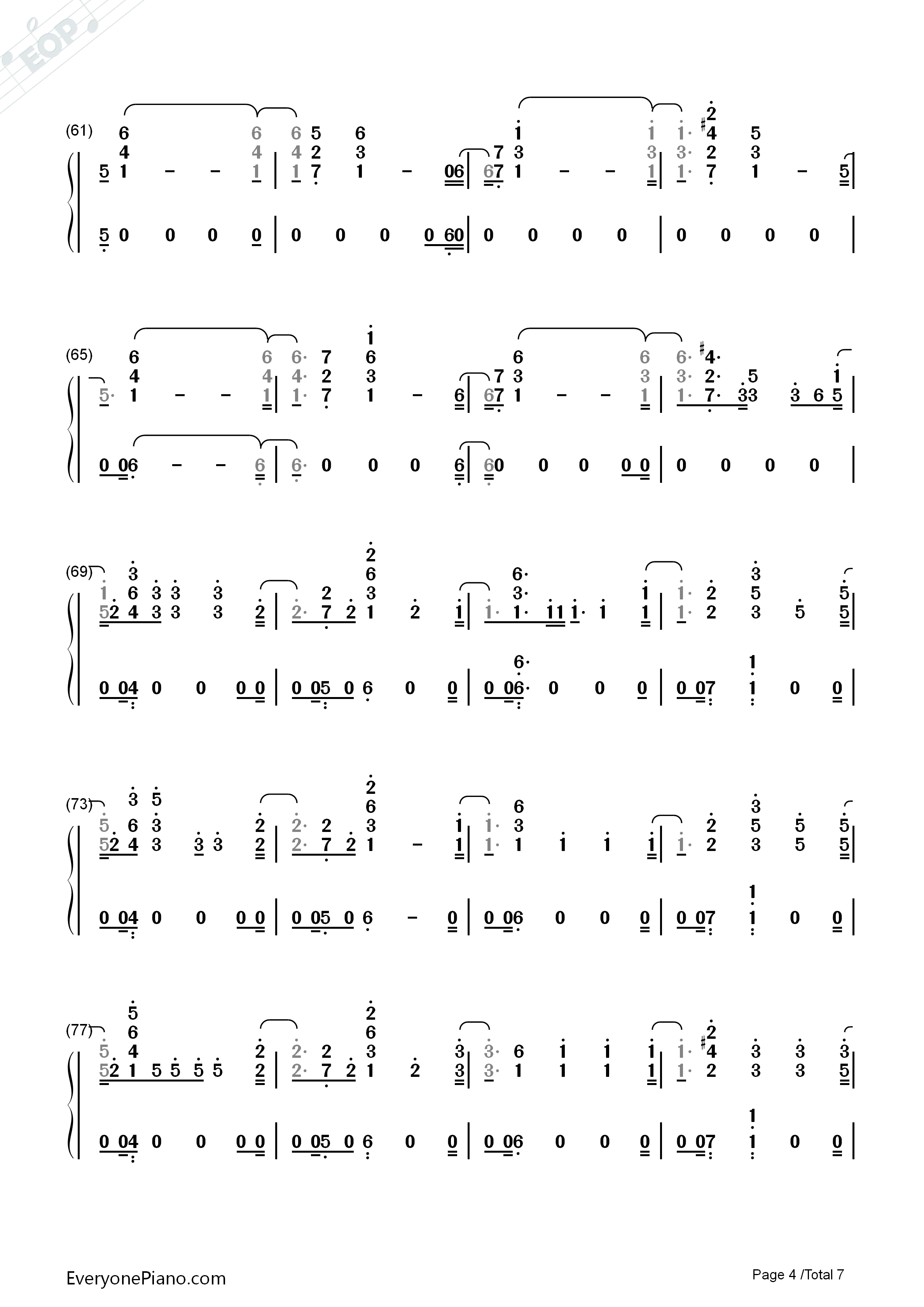 Everybody_Hates_Me钢琴简谱_The_Chainsmokers演唱