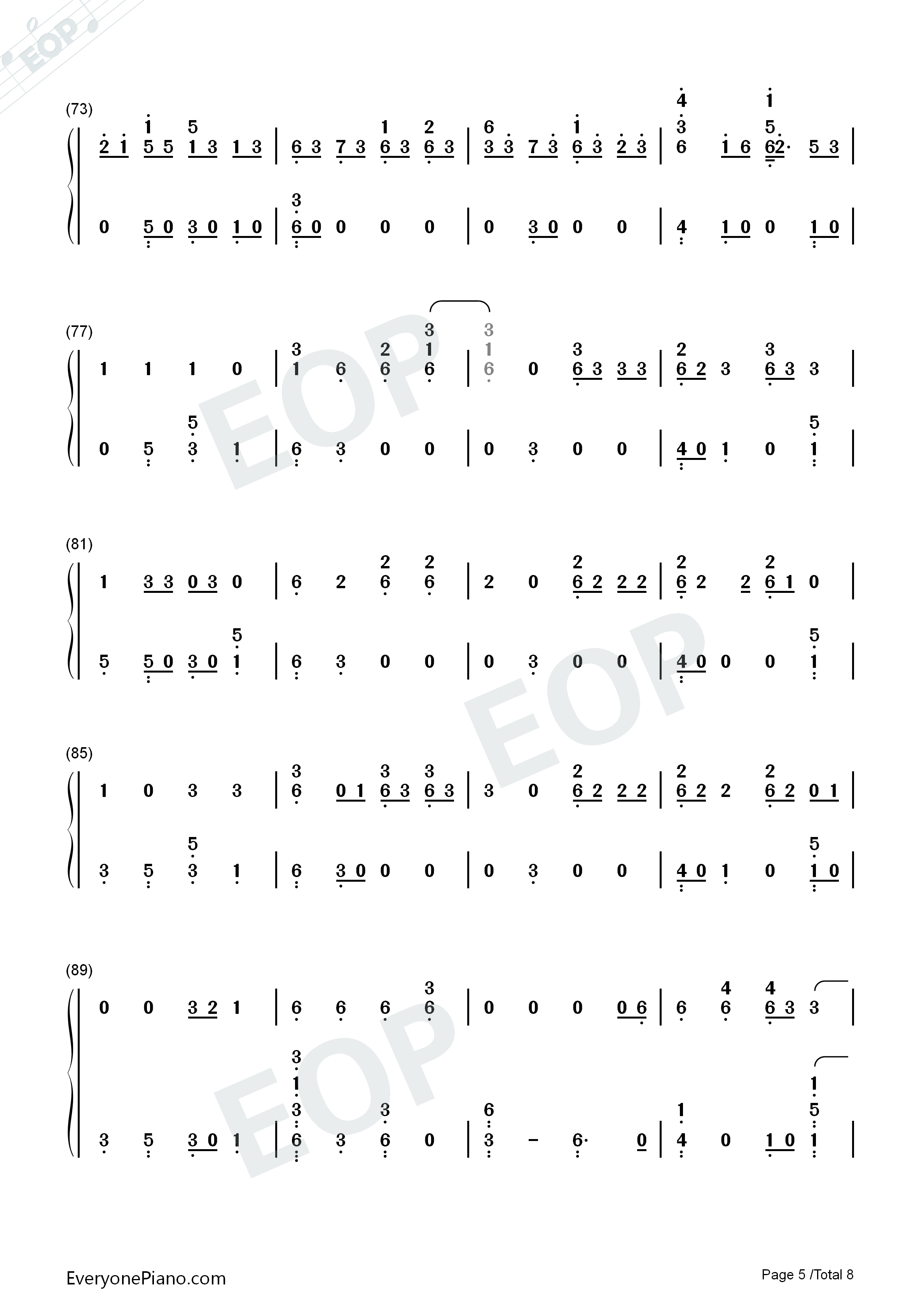 Start_Again钢琴简谱_OneRepublic_Logic演唱
