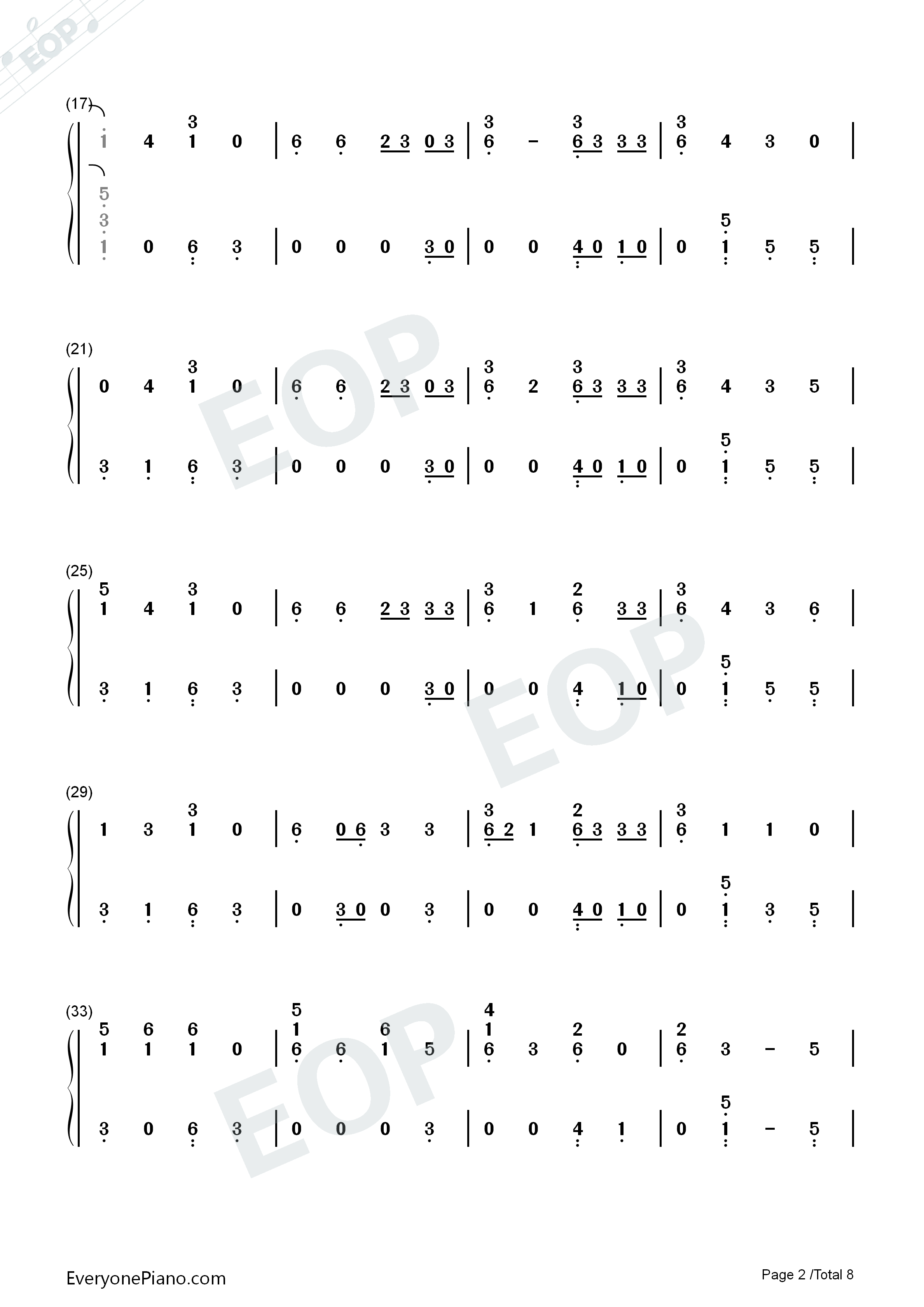Start_Again钢琴简谱_OneRepublic_Logic演唱